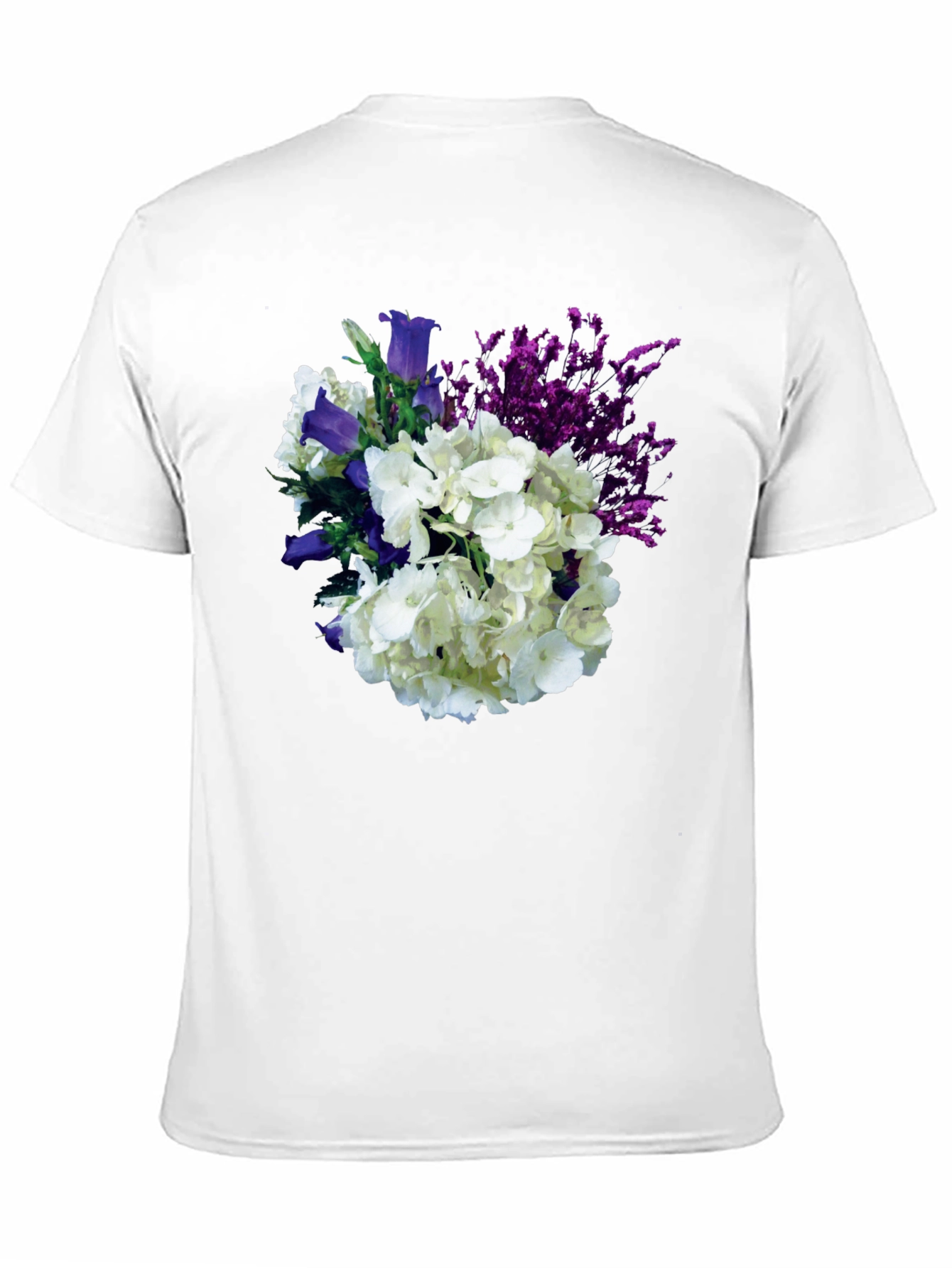 Black Floral Bouquet T-Shirt - Black Cotton Tee view 11