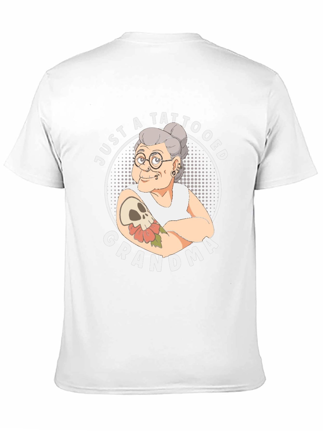 Black Tattooed Grandma T-Shirt - Funny Graphic Tee view 11