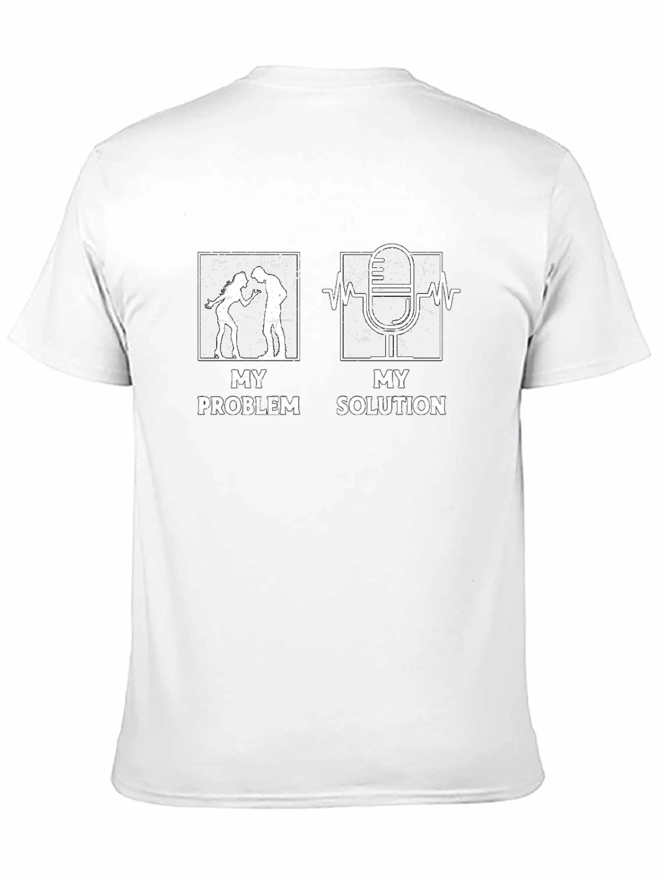 Black My Problem My Solution Podcast T-Shirt view 11