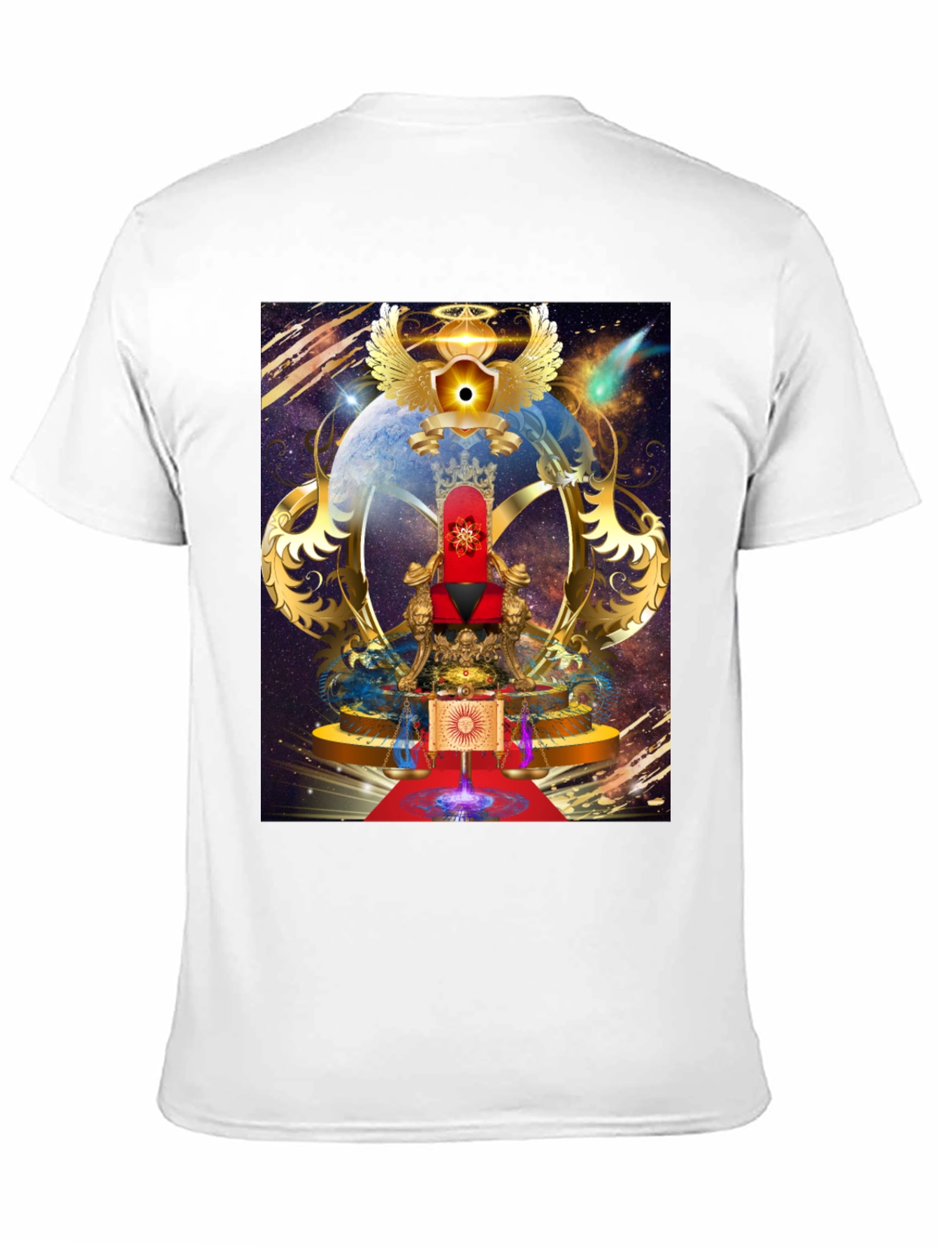 Black Celestial Throne Graphic Tee view 11