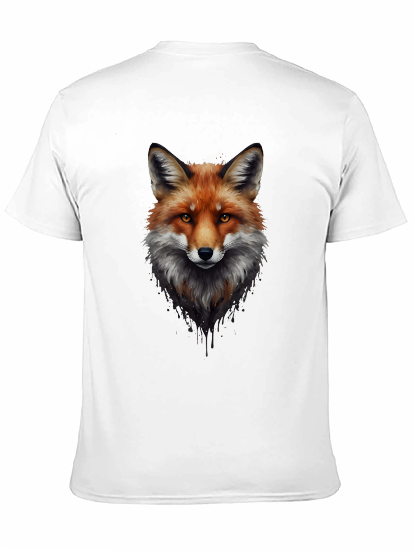 Black Fox Graphic Print Black T-Shirt view 11