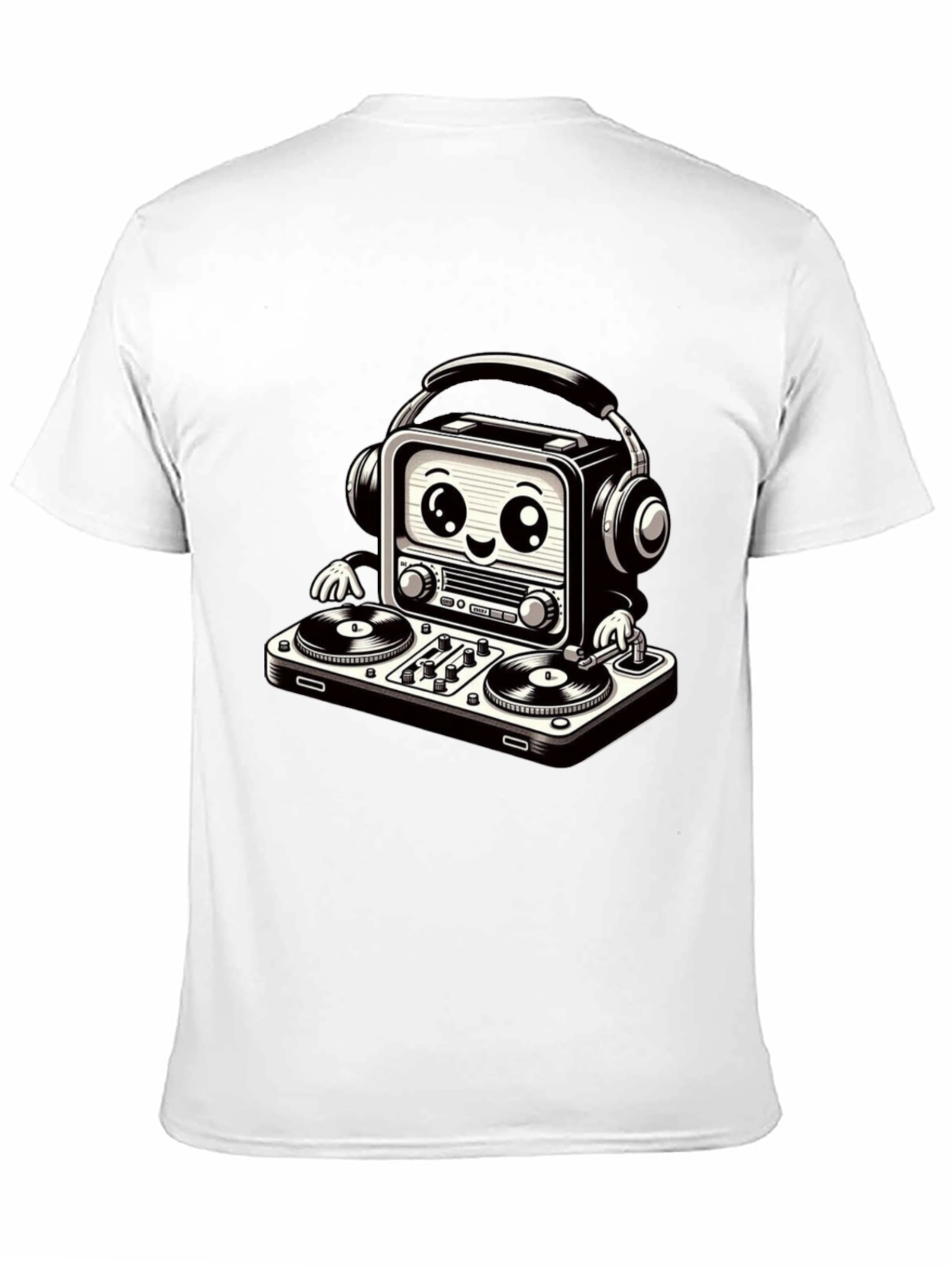 Black DJ Radio T-Shirt - Cool Graphic Tee view 11