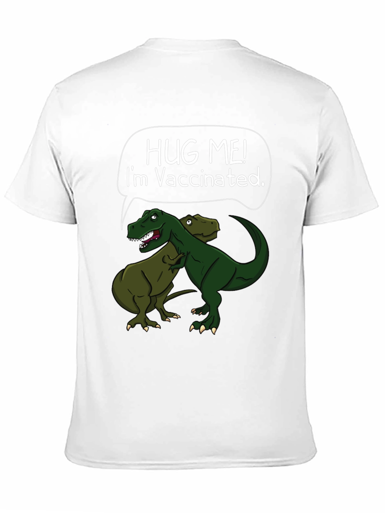 Hug Me! I'm Vaccinated T-Rex Graphic T-Shirt - 11