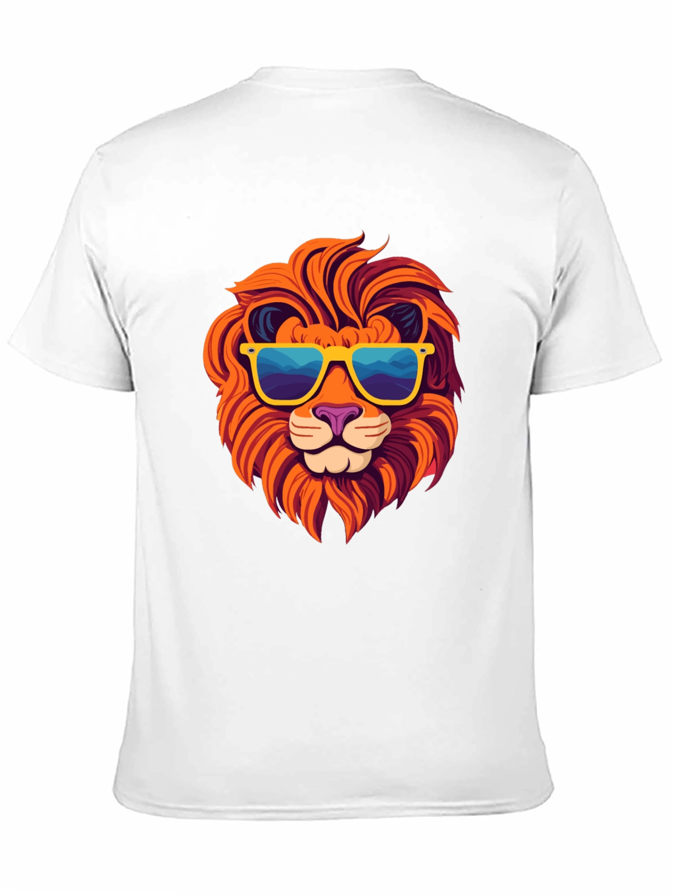 Black Cool Lion Graphic Tee - Black Cotton T-Shirt view 11