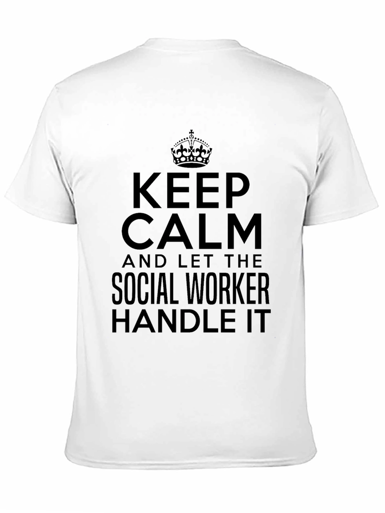 Black Keep Calm Social Worker T-Shirt view 11