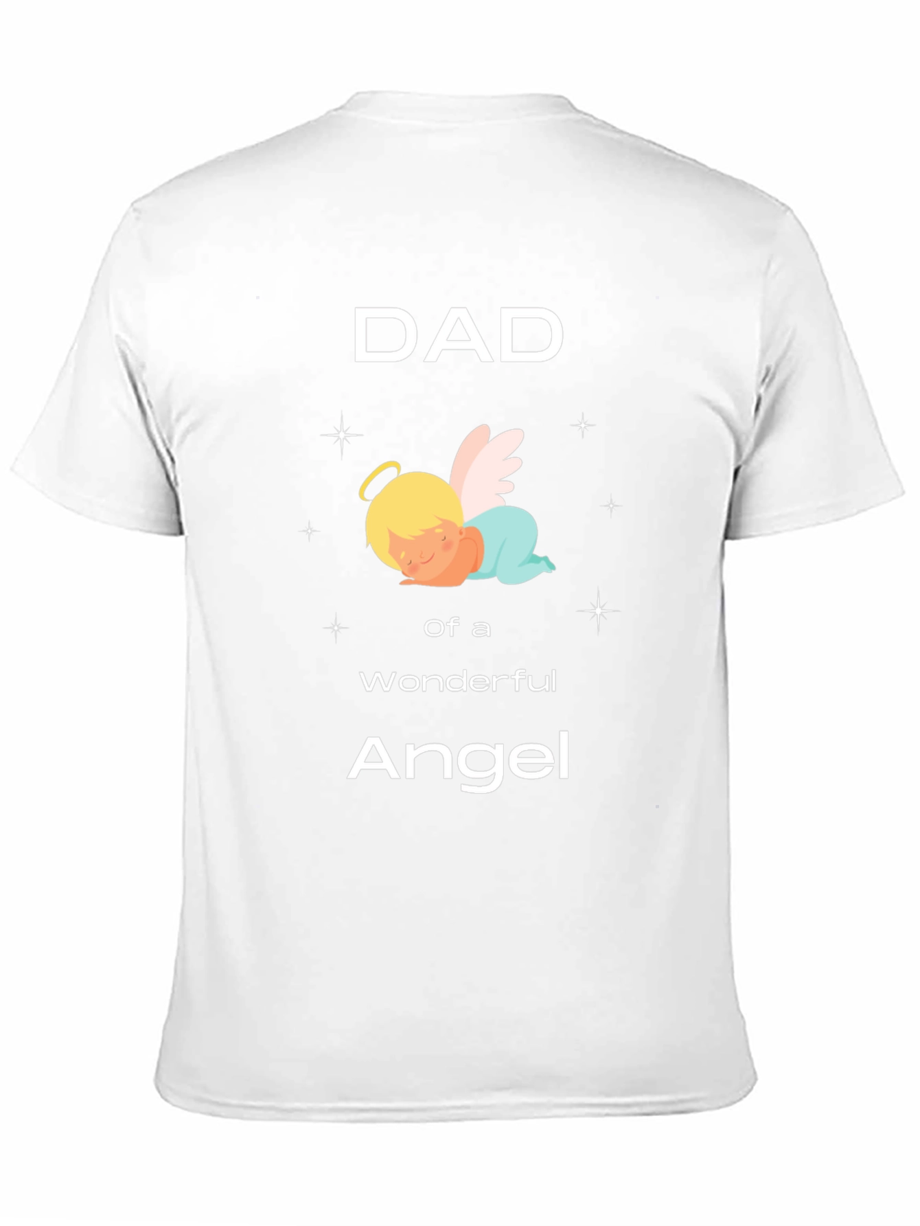 Black Dad of an Angel T-Shirt Black view 11