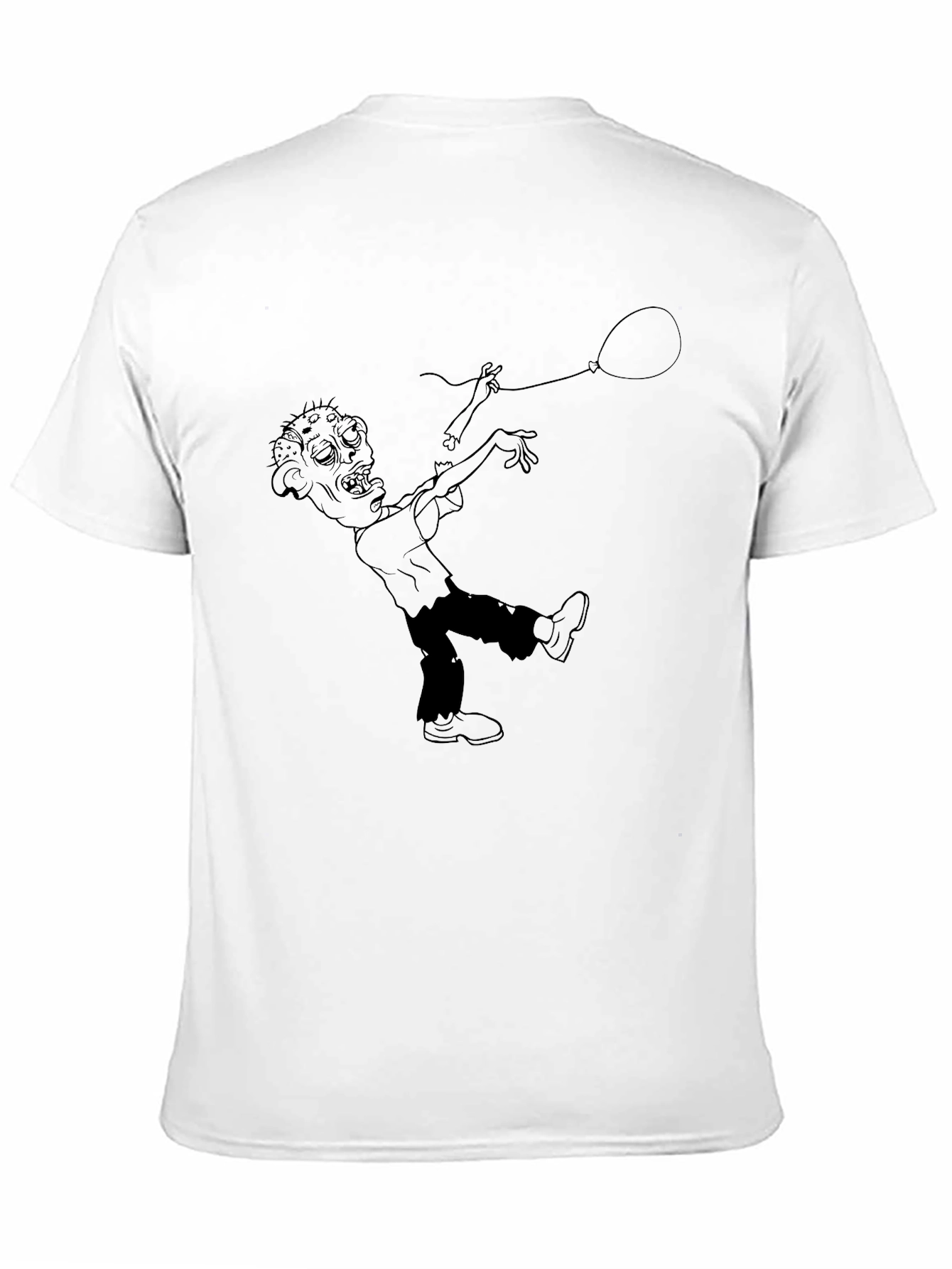 Black Zombie Balloon Graphic T-Shirt - Mens Black view 11
