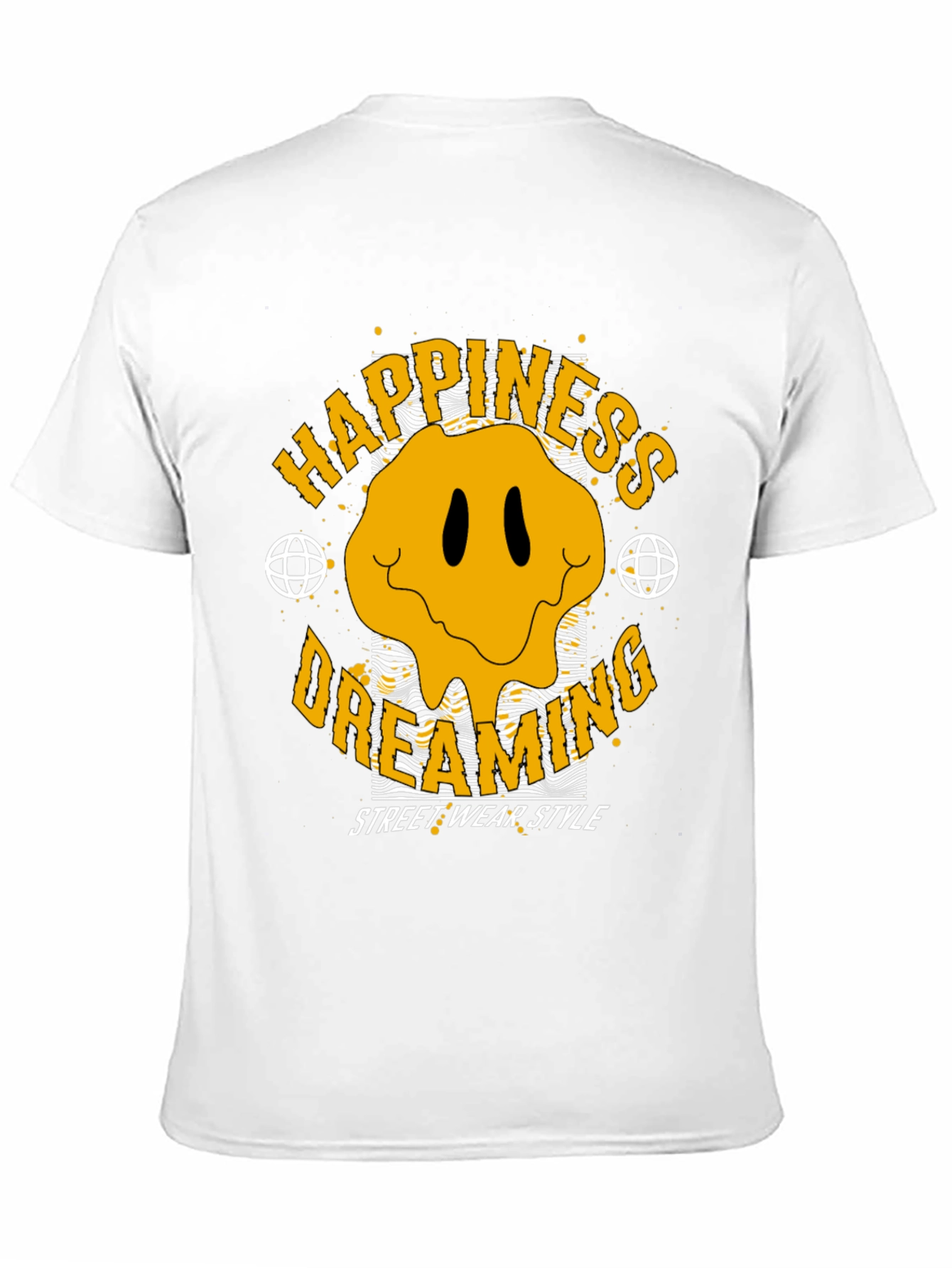 Black Happiness Dreaming Graphic T-Shirt view 11