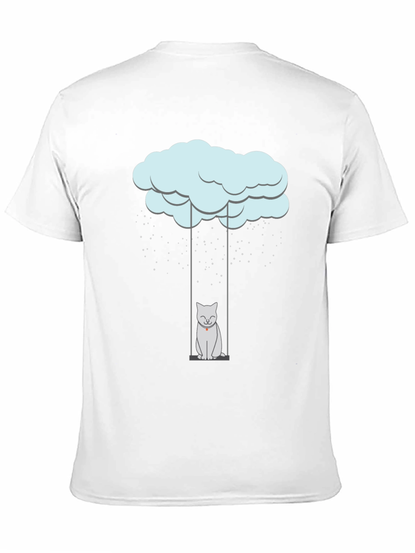 Black Rainy Day Cat Swing Graphic Tee view 11