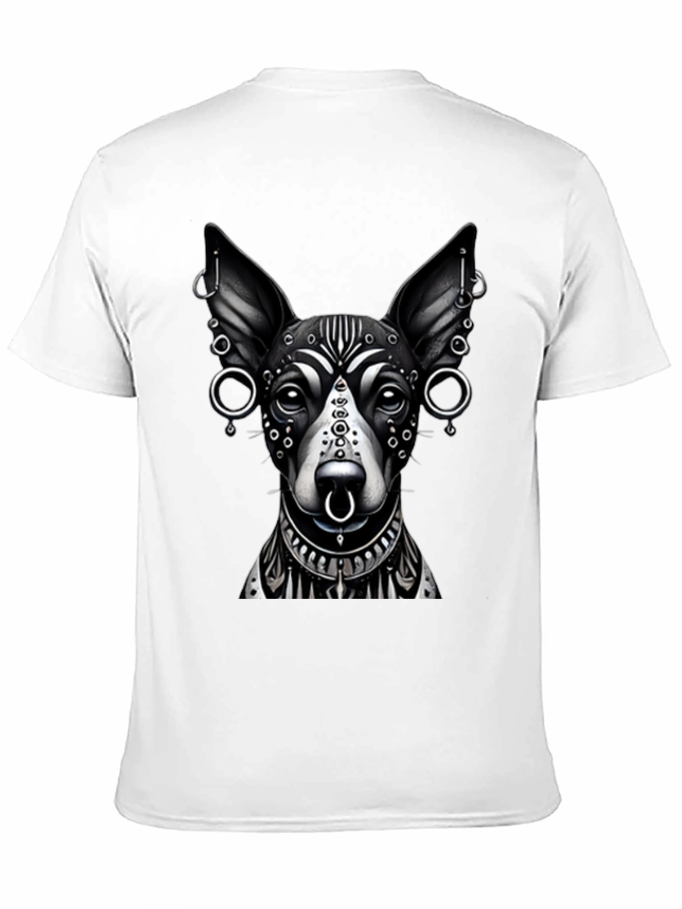 Black Dog Tattoo Art Black T-Shirt view 11