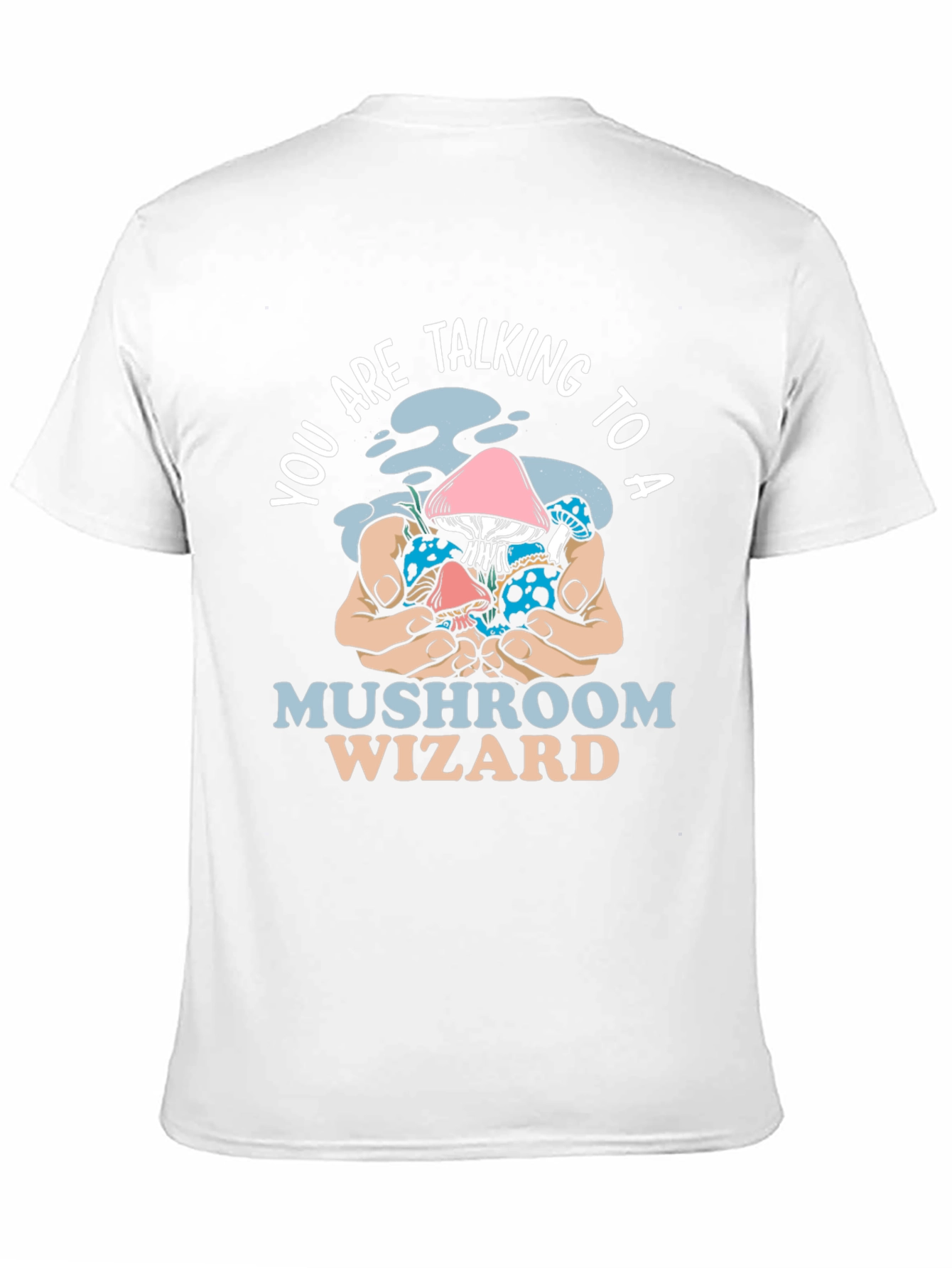 Black Mushroom Wizard Graphic Tee - Unique Design view 11
