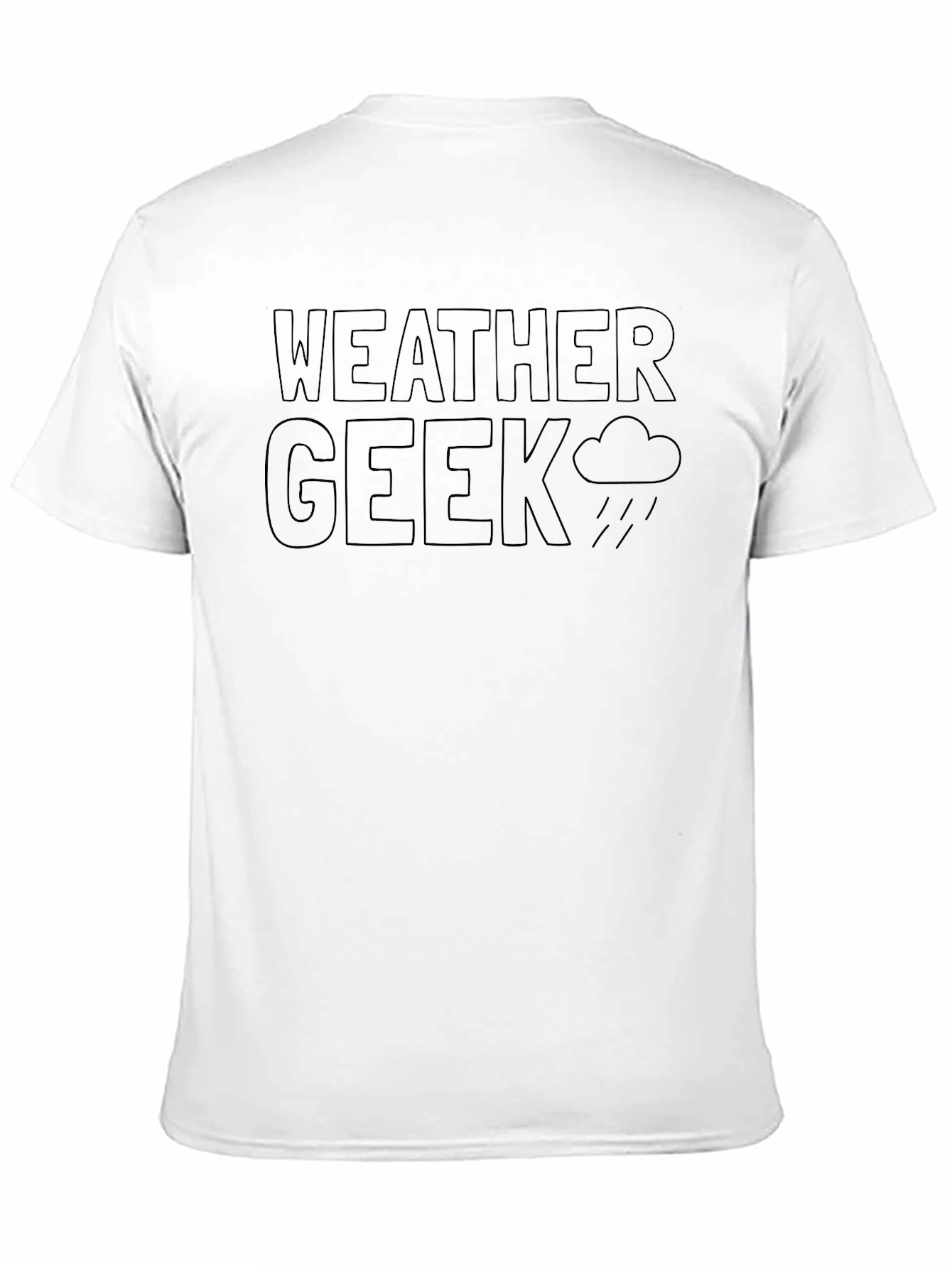 Black Weather Geek T-Shirt - Black Novelty Tee view 11