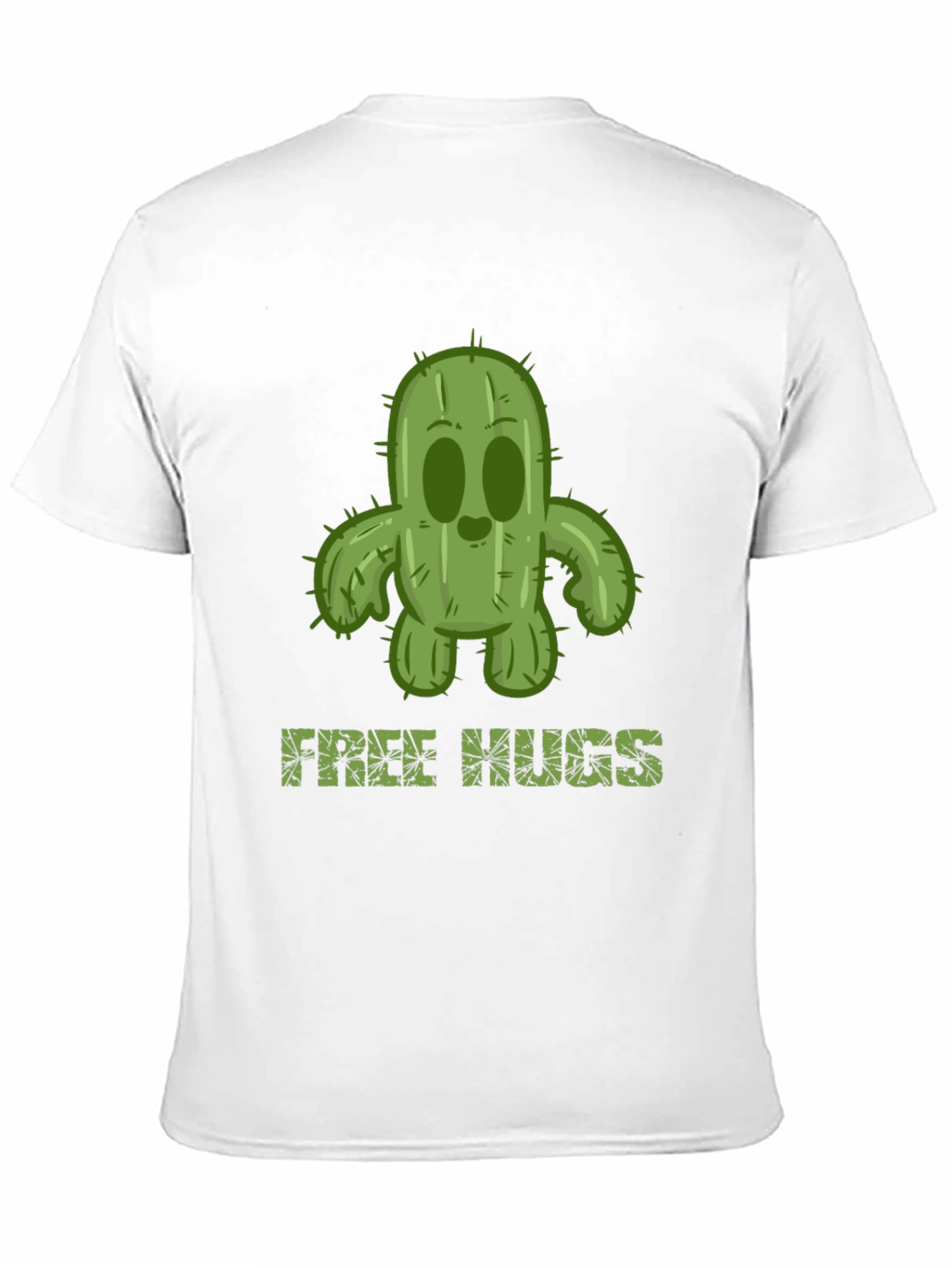 Black Free Hugs Cactus T-Shirt - Unisex Black Tee view 11