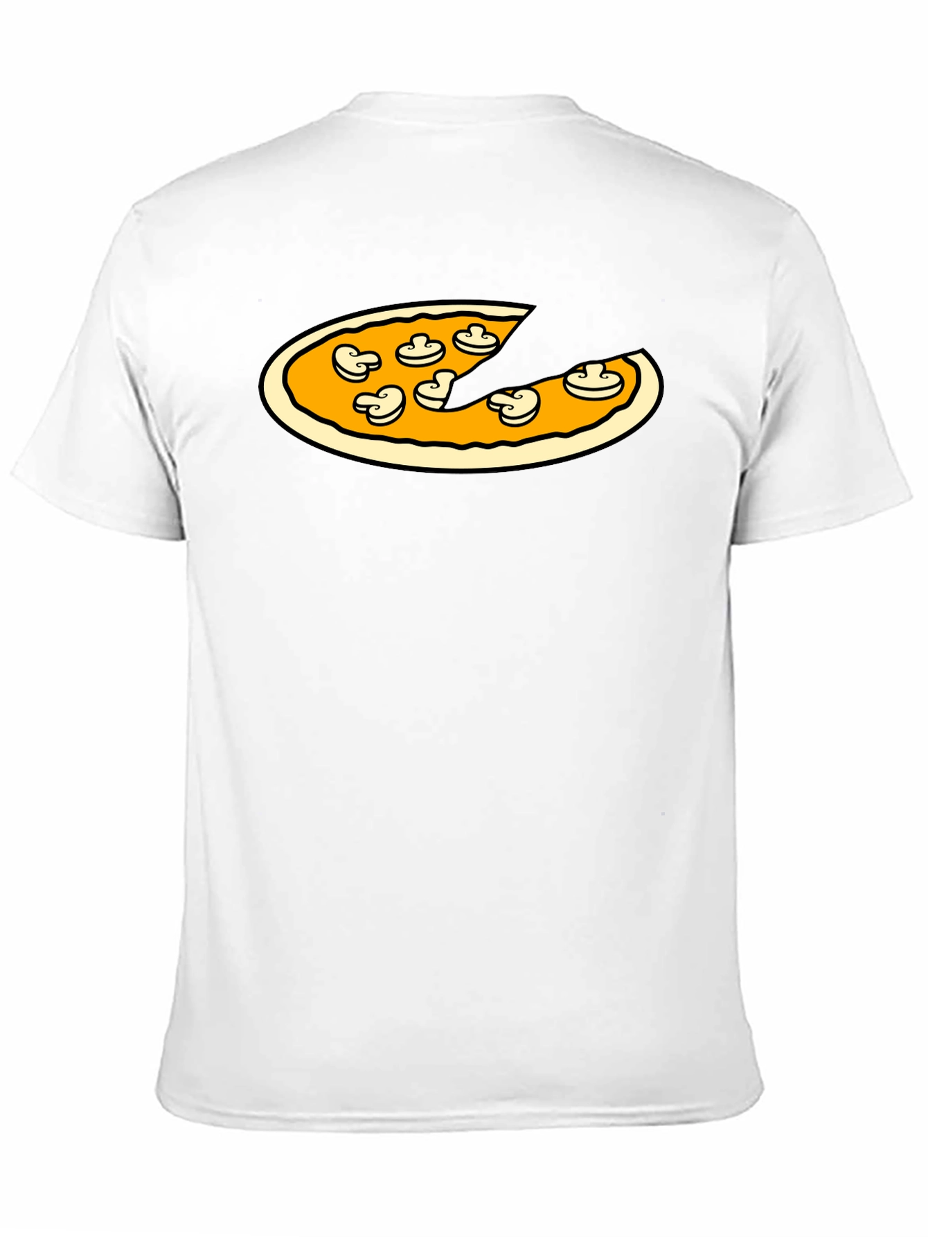 Black Pizza & Mushrooms Graphic Tee - Black T-Shirt view 11