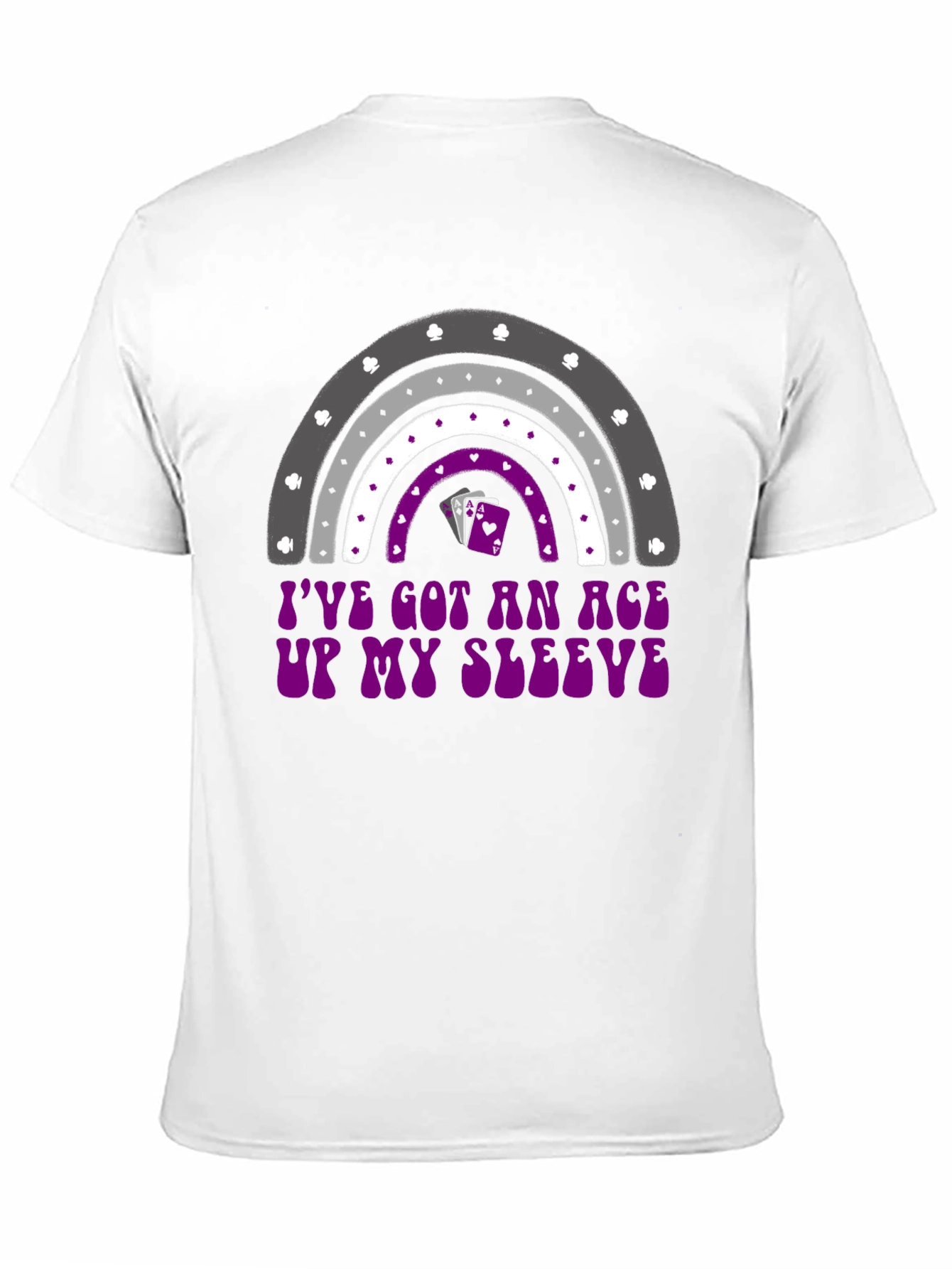 Black Ace Up My Sleeve T-Shirt - LGBTQ Pride Rainbow view 11