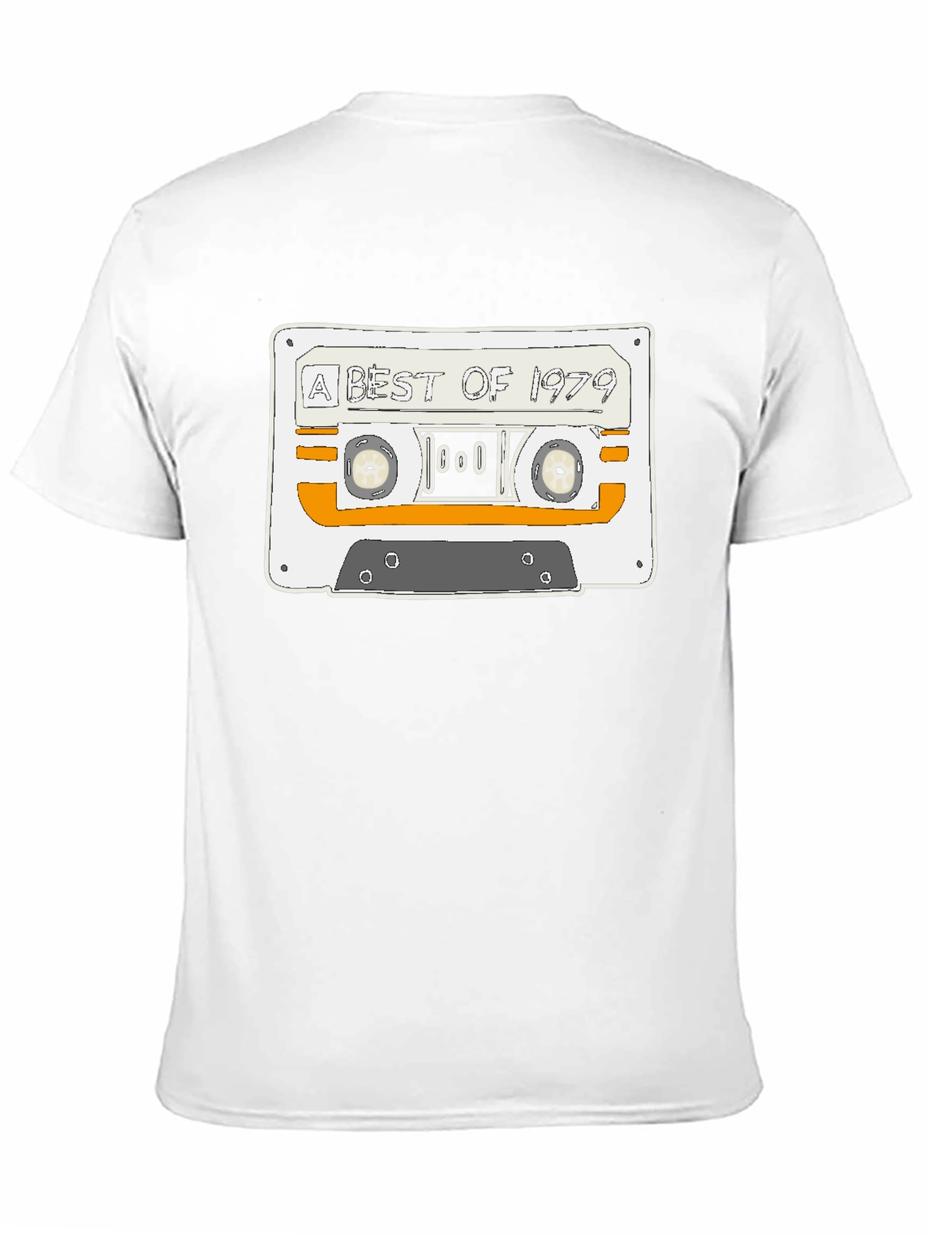 Black Retro 'A Best of 1979' Cassette Tape Black T-Shirt view 11