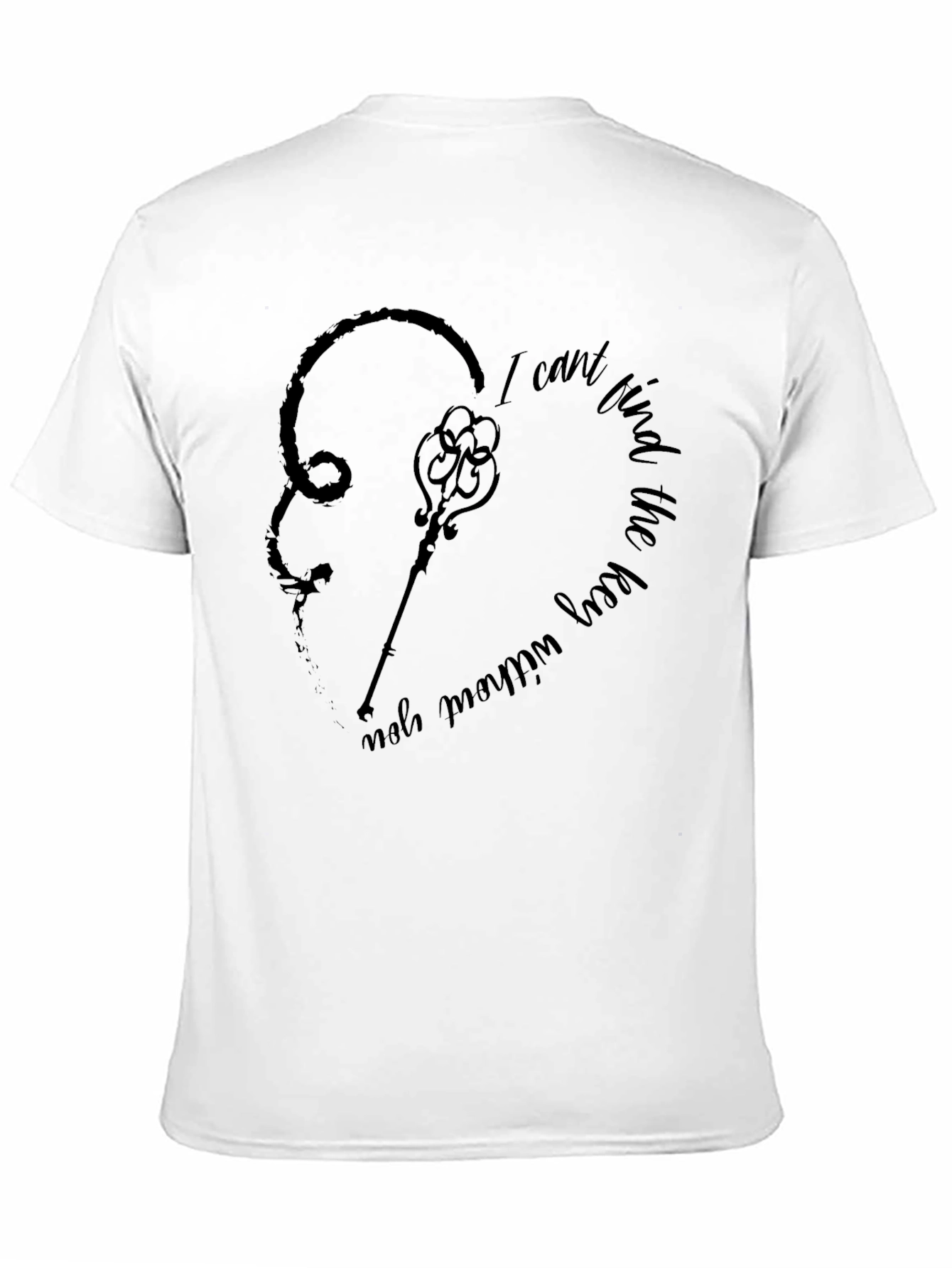 Black Key to My Heart Graphic Tee - Black view 11