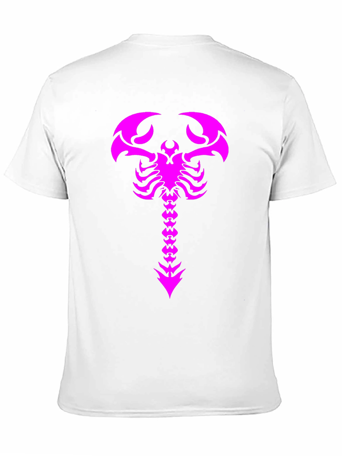 Black Black T-Shirt with Magenta Scorpion Print view 11