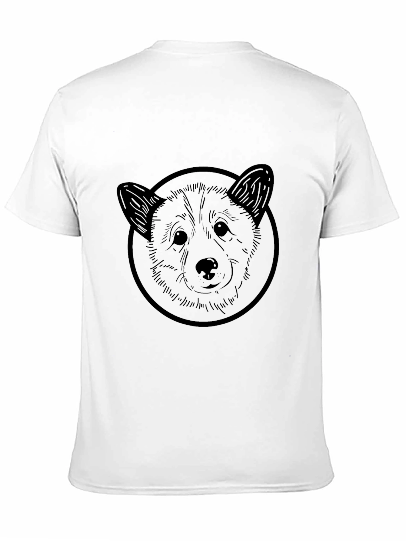 Black Corgi Dog Head Graphic T-Shirt - Unisex view 11