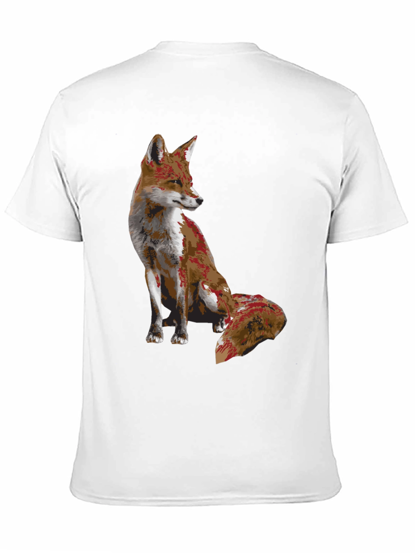 Black Fox Graphic Print Black T-Shirt view 11