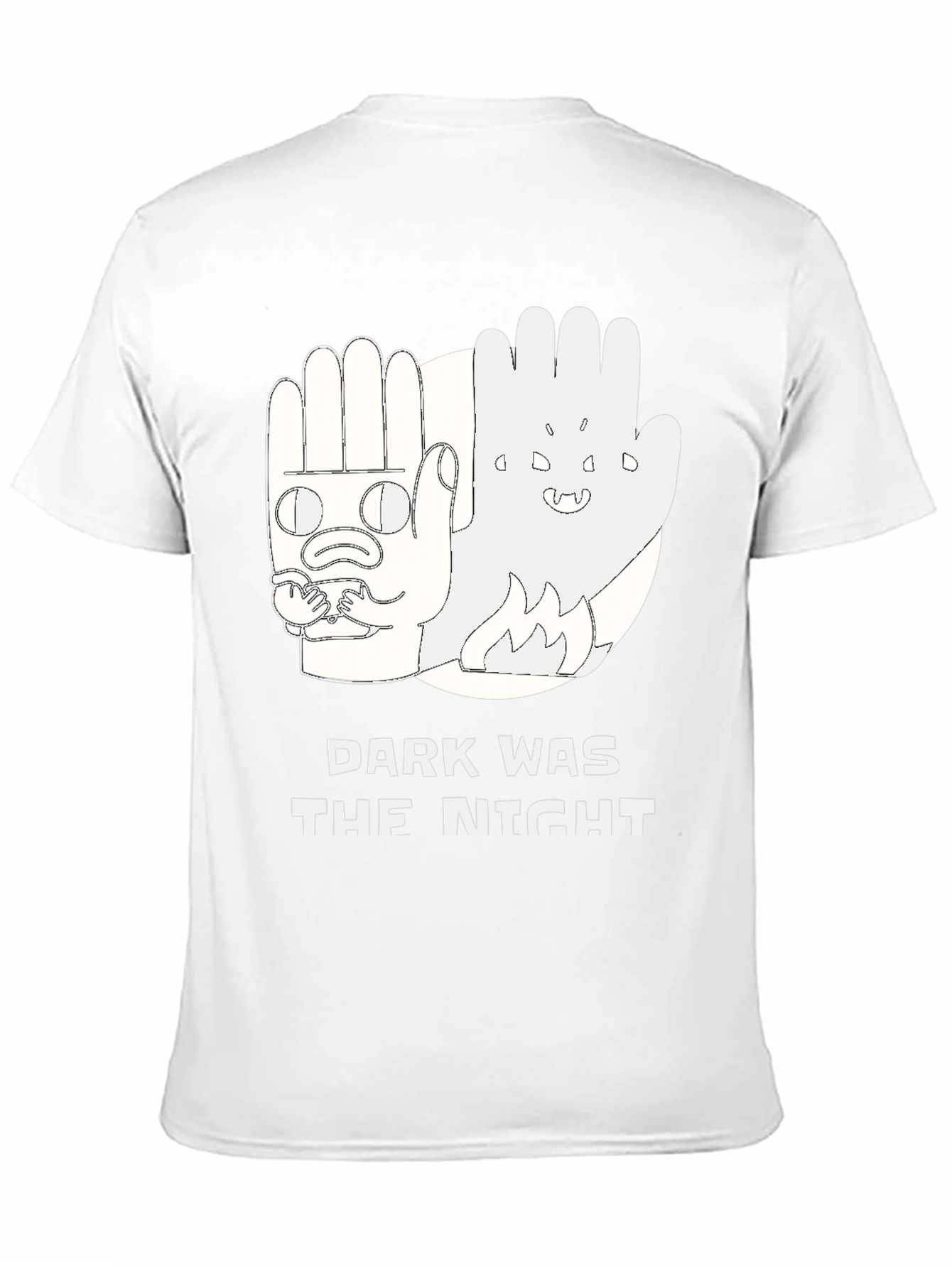 Black Dark Was The Night Graphic Tee - Black Cotton Blend view 11