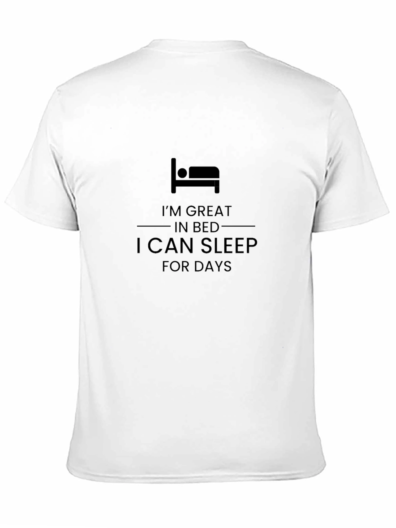 Black Funny 'Great in Bed' Graphic T-Shirt - Sleep Lover view 11
