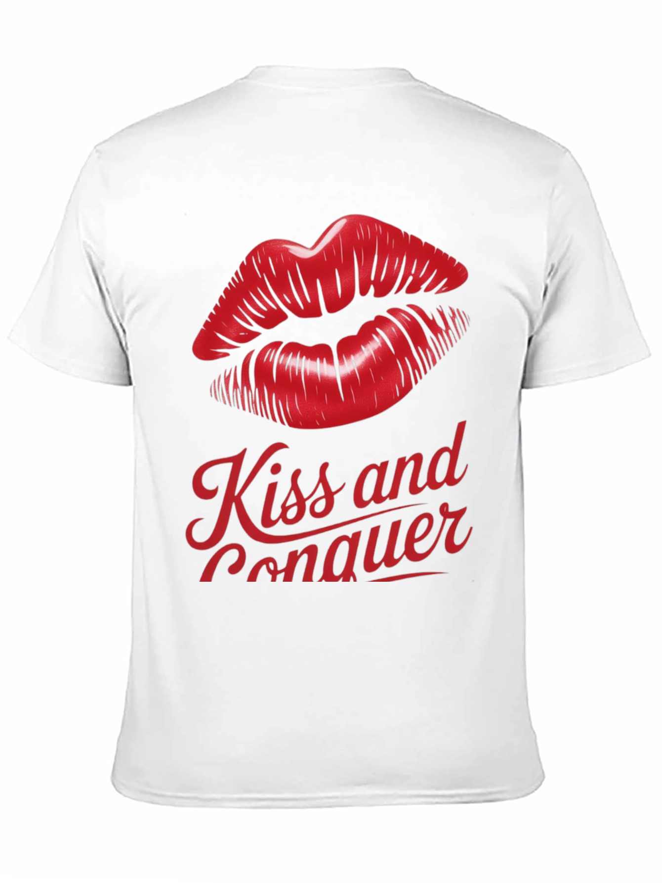 Black Kiss and Conquer Graphic T-Shirt - Stylish Unisex Tee view 11