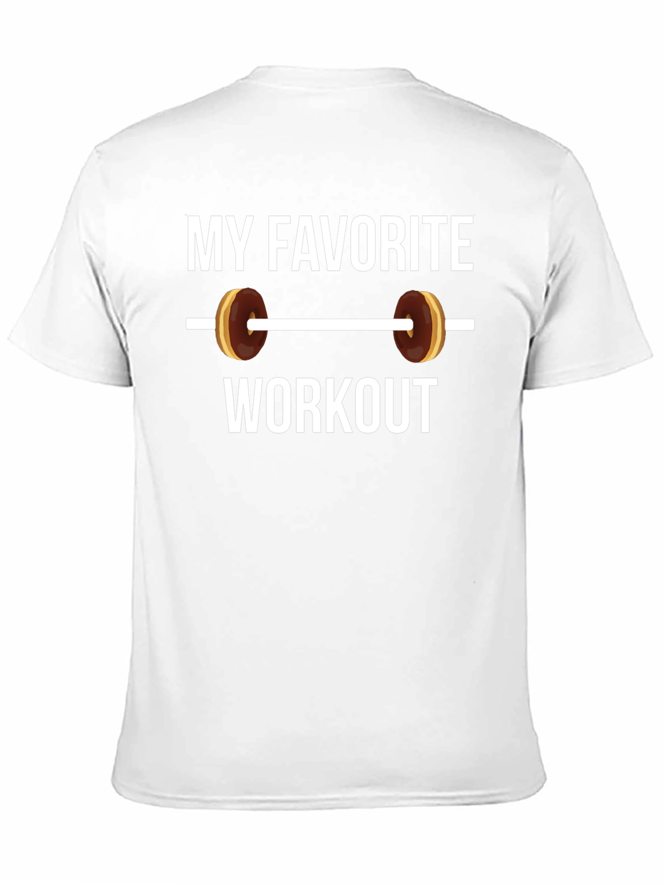 Black Funny Donut Workout T-Shirt - My Favorite Workout Tee view 11