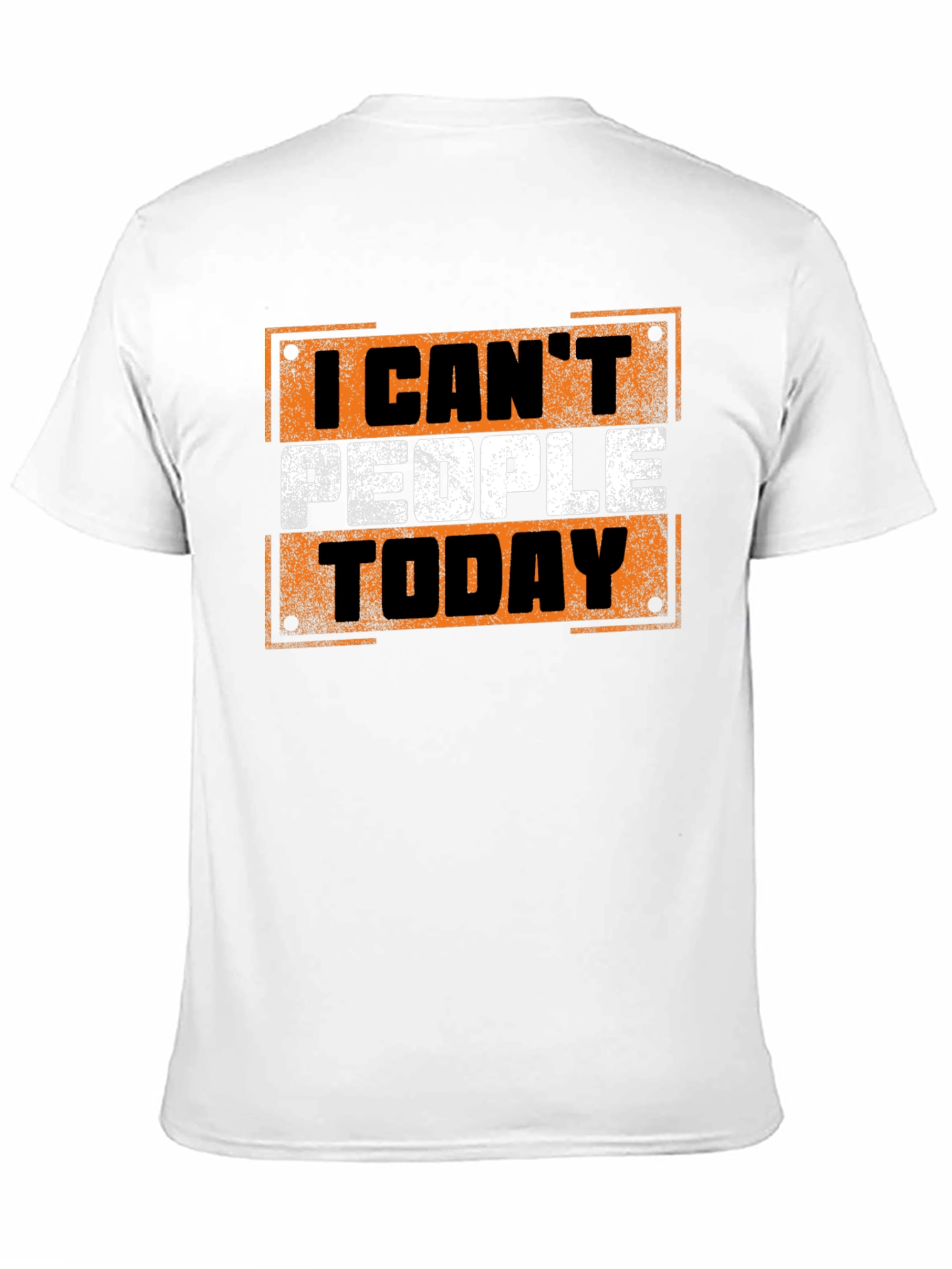 Black I Can't People Today Graphic Tee - Black Cotton T-Shirt view 11