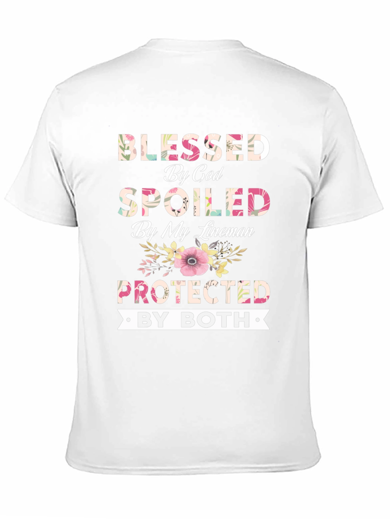 Black Blessed By God Spoiled By My Lineman T-Shirt view 11
