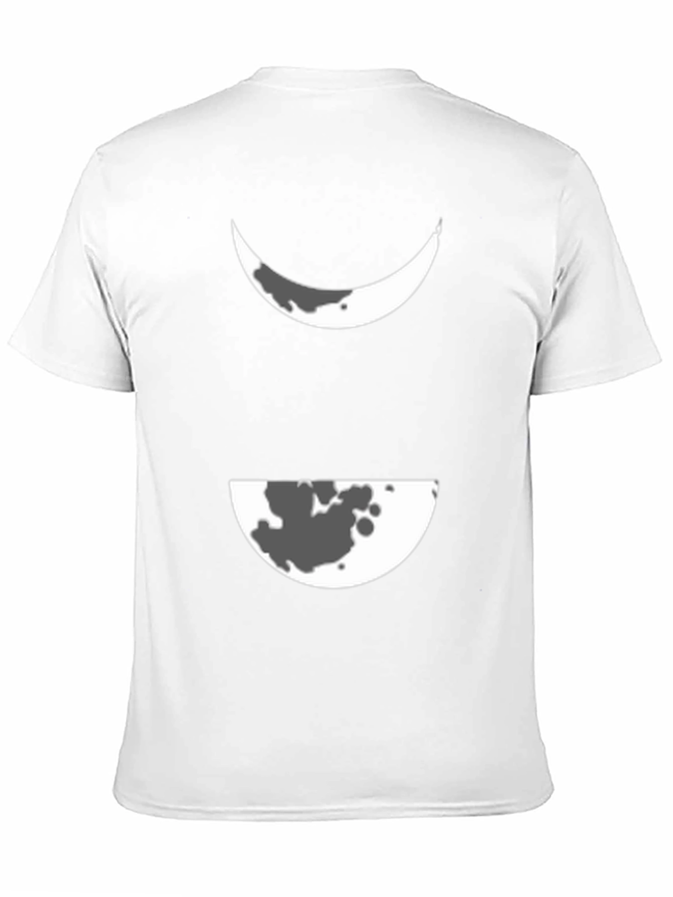 Black Lunar Phase Graphic Tee - Modern Black T-Shirt view 11