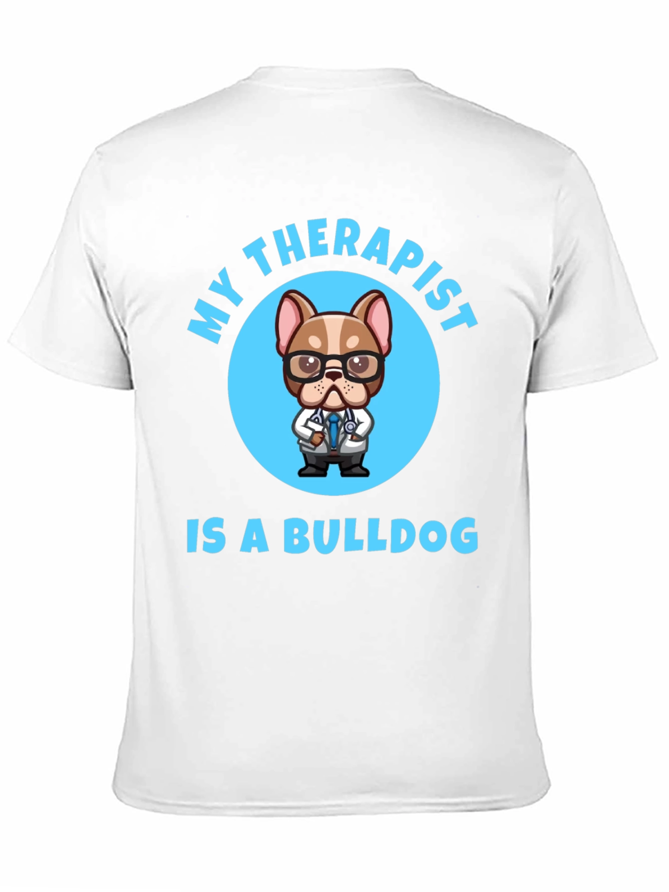 Black My Therapist is a Bulldog T-Shirt view 11