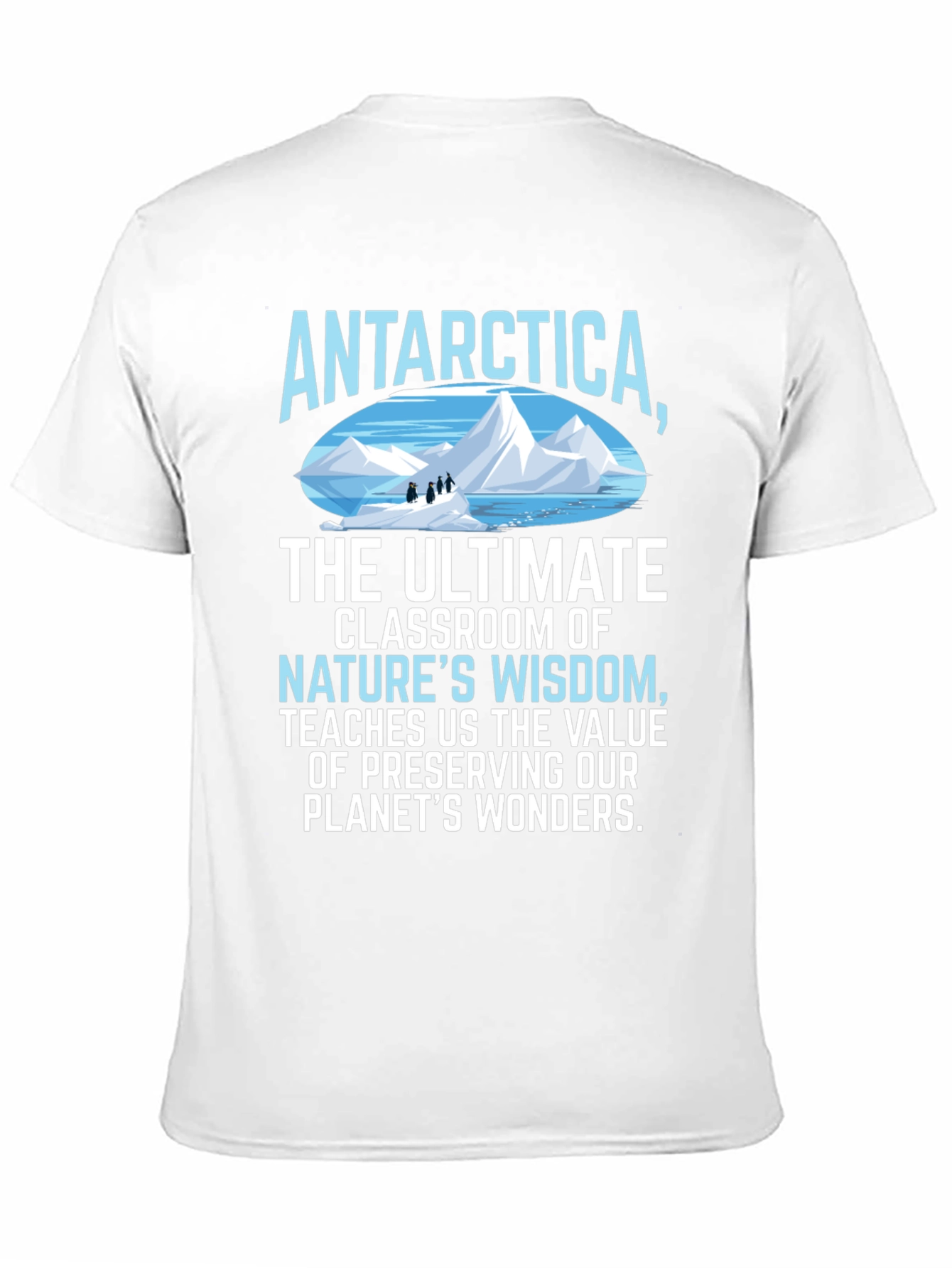 Black Antarctica Nature's Wisdom T-Shirt view 11