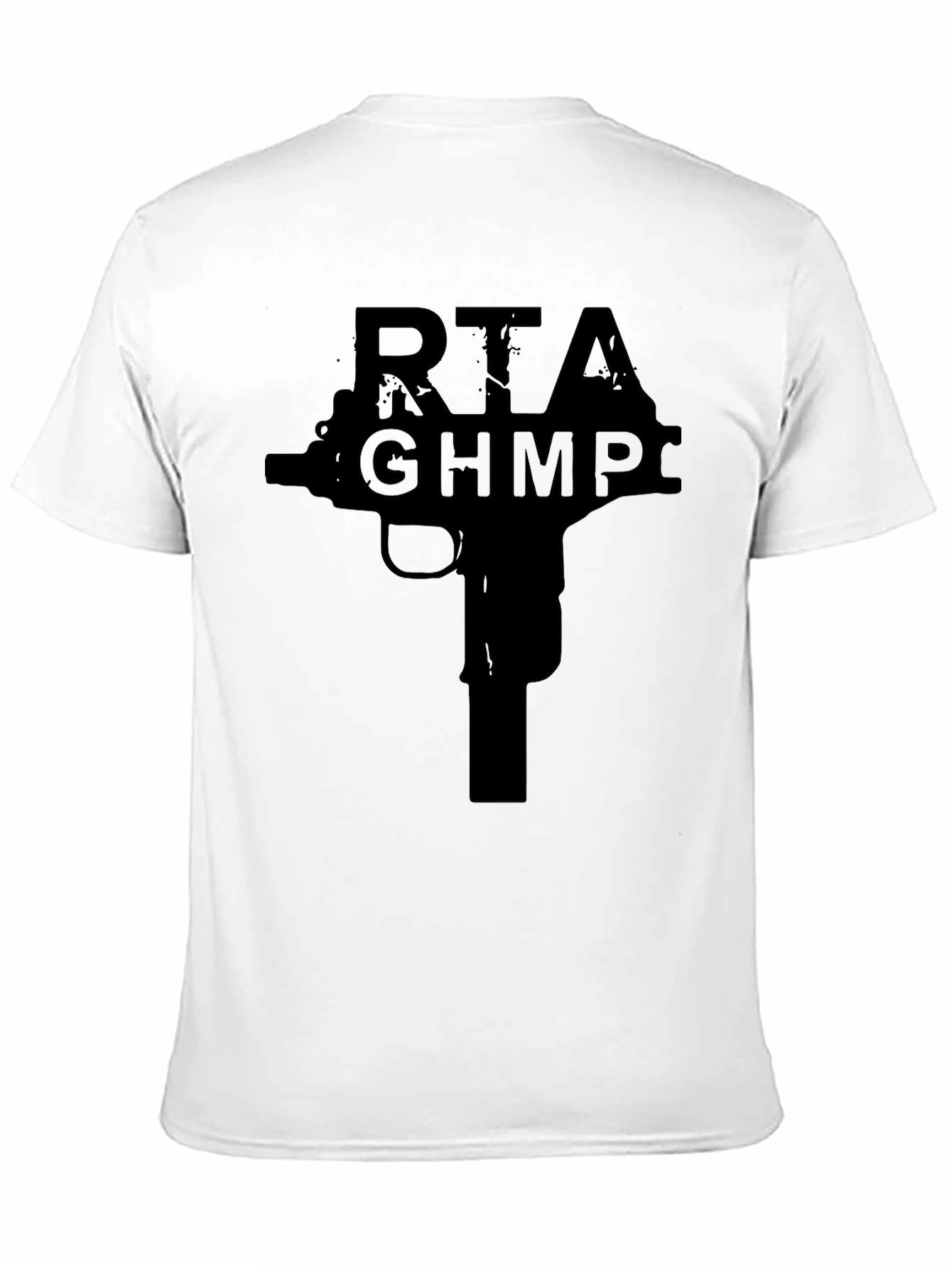 Black RTAGHMPC Gun Graphic Black T-Shirt view 11