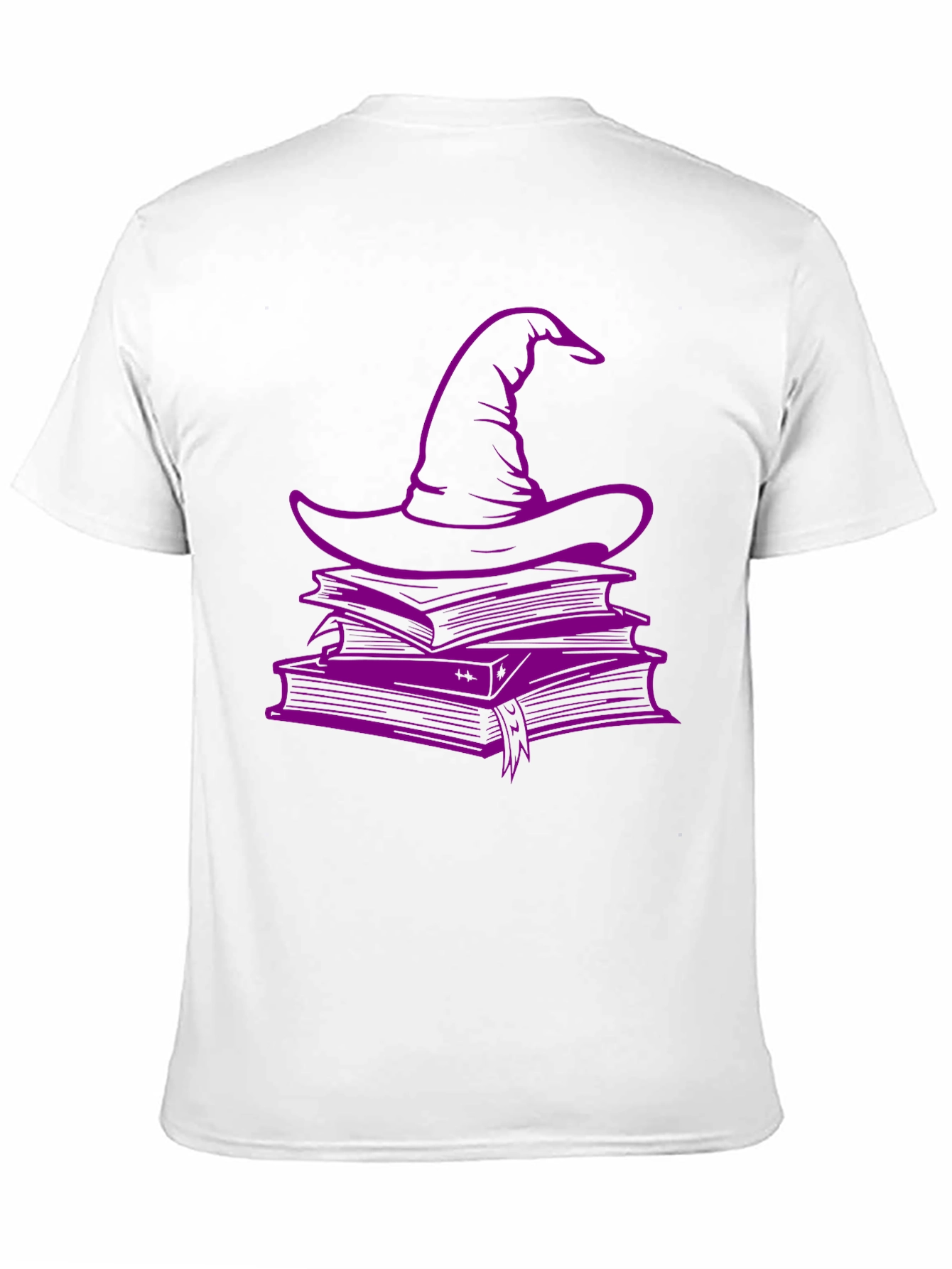 Black Witch Hat & Books T-Shirt - Spooky Season Style view 11