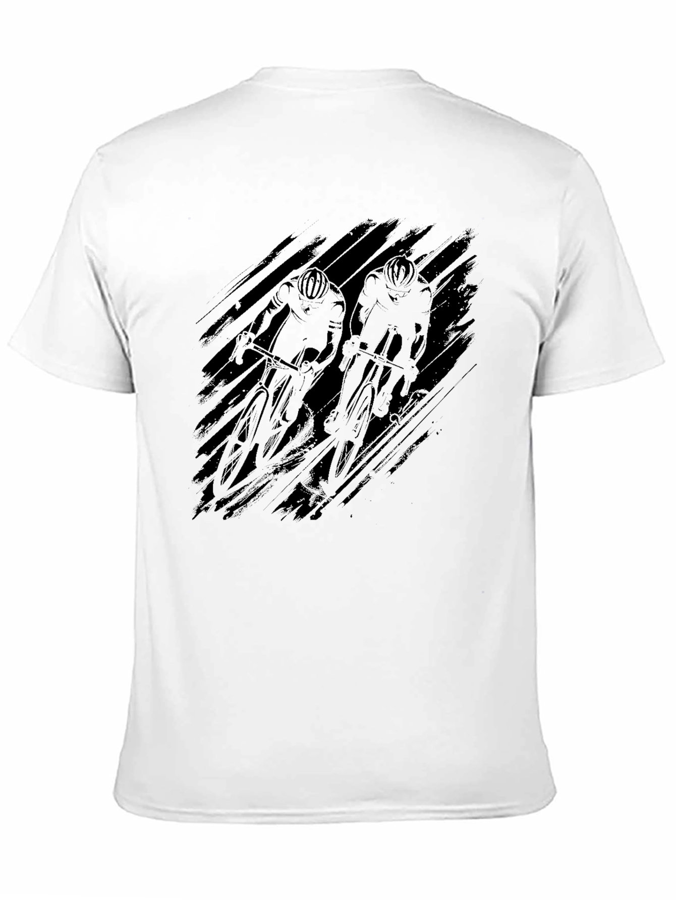 Black Men's Black Cycling Graphic T-Shirt view 11