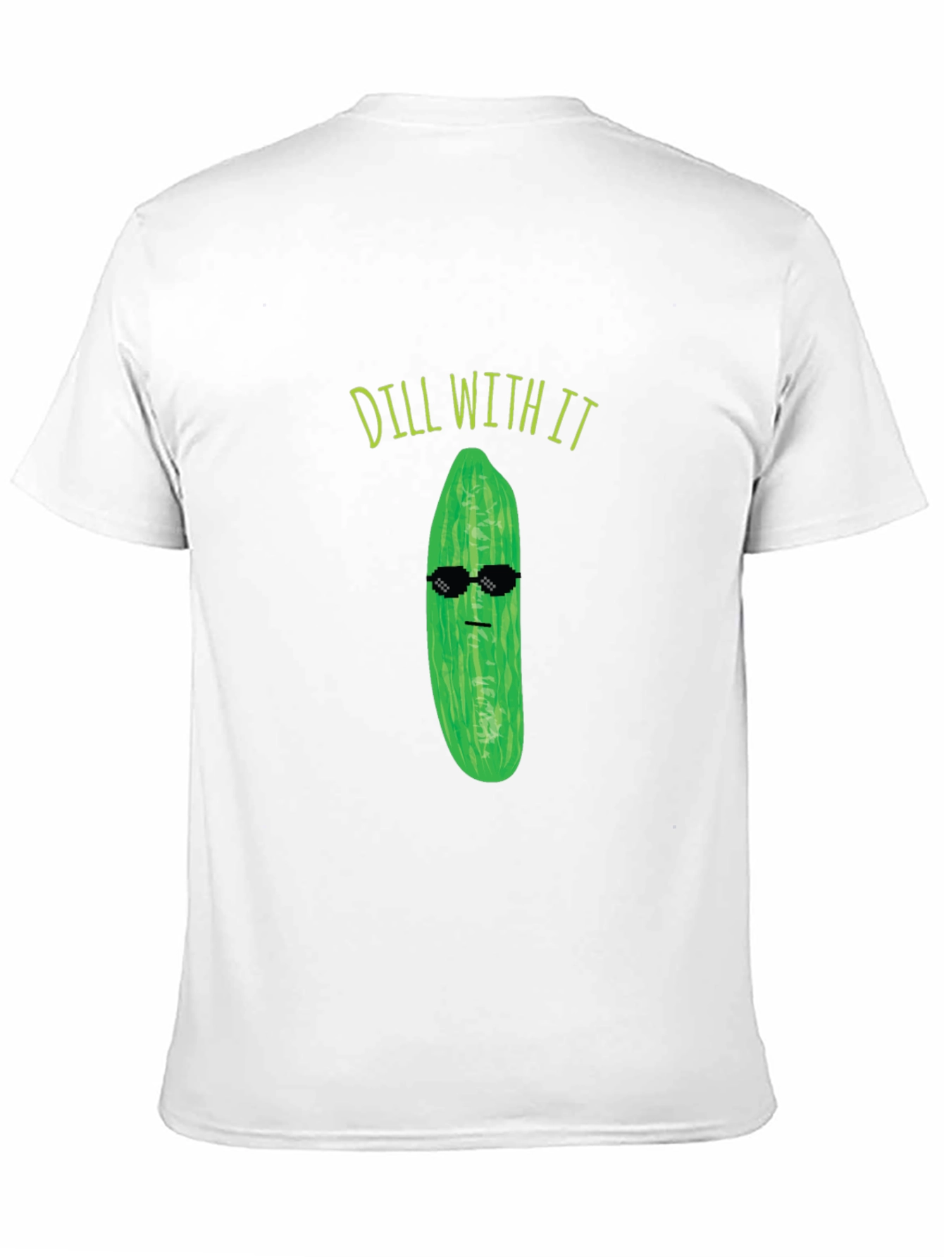 Black Dill With It Funny Pickle Graphic Black T-Shirt view 11