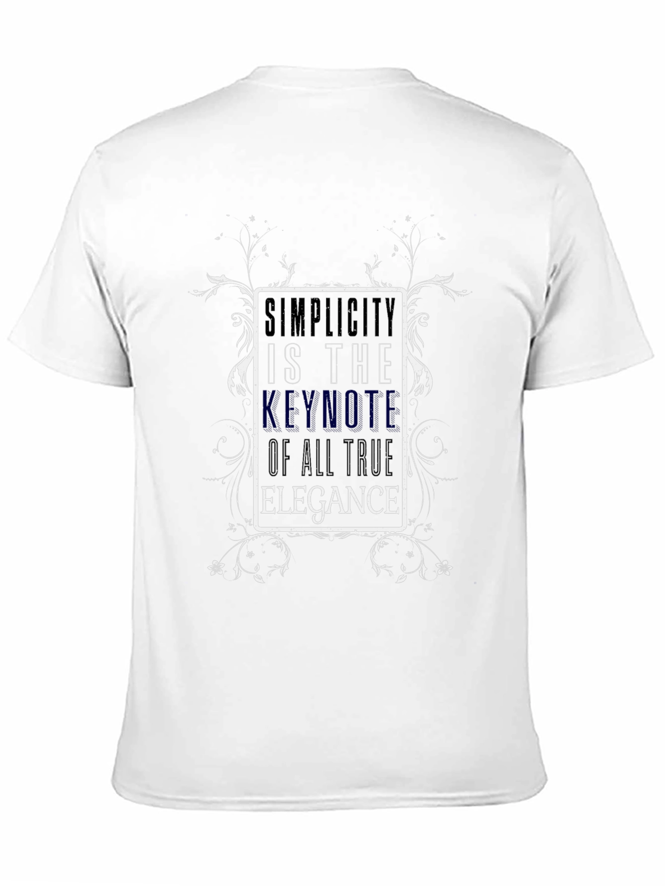 Black Simplicity Elegance Graphic T-Shirt view 11