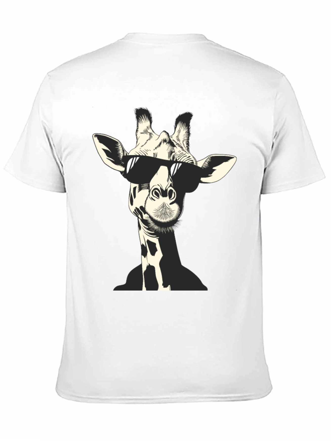 Black Cool Giraffe Graphic T-Shirt view 11