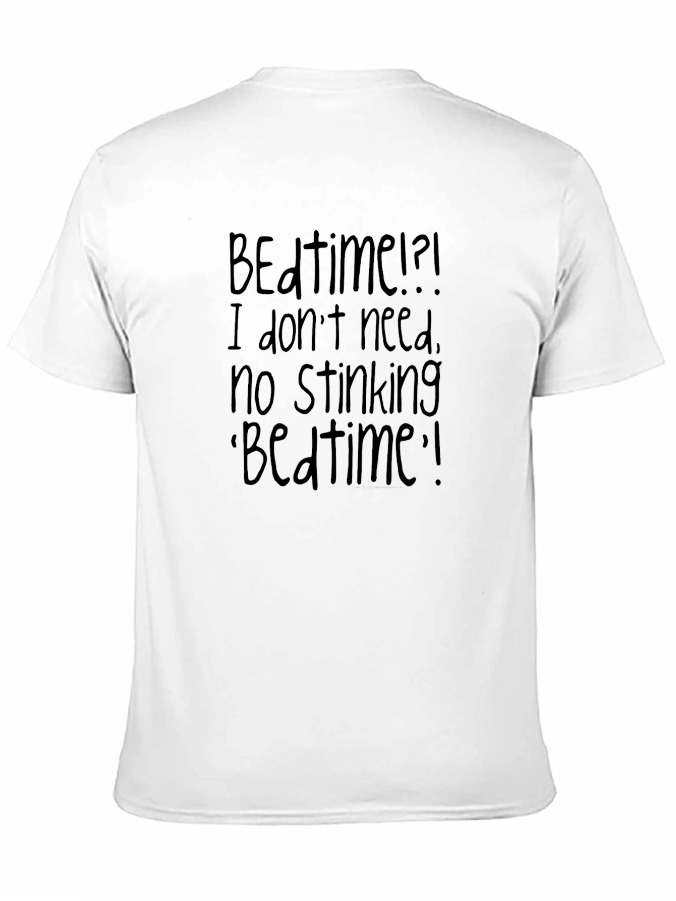 Black Funny "No Bedtime" Graphic Tee view 11