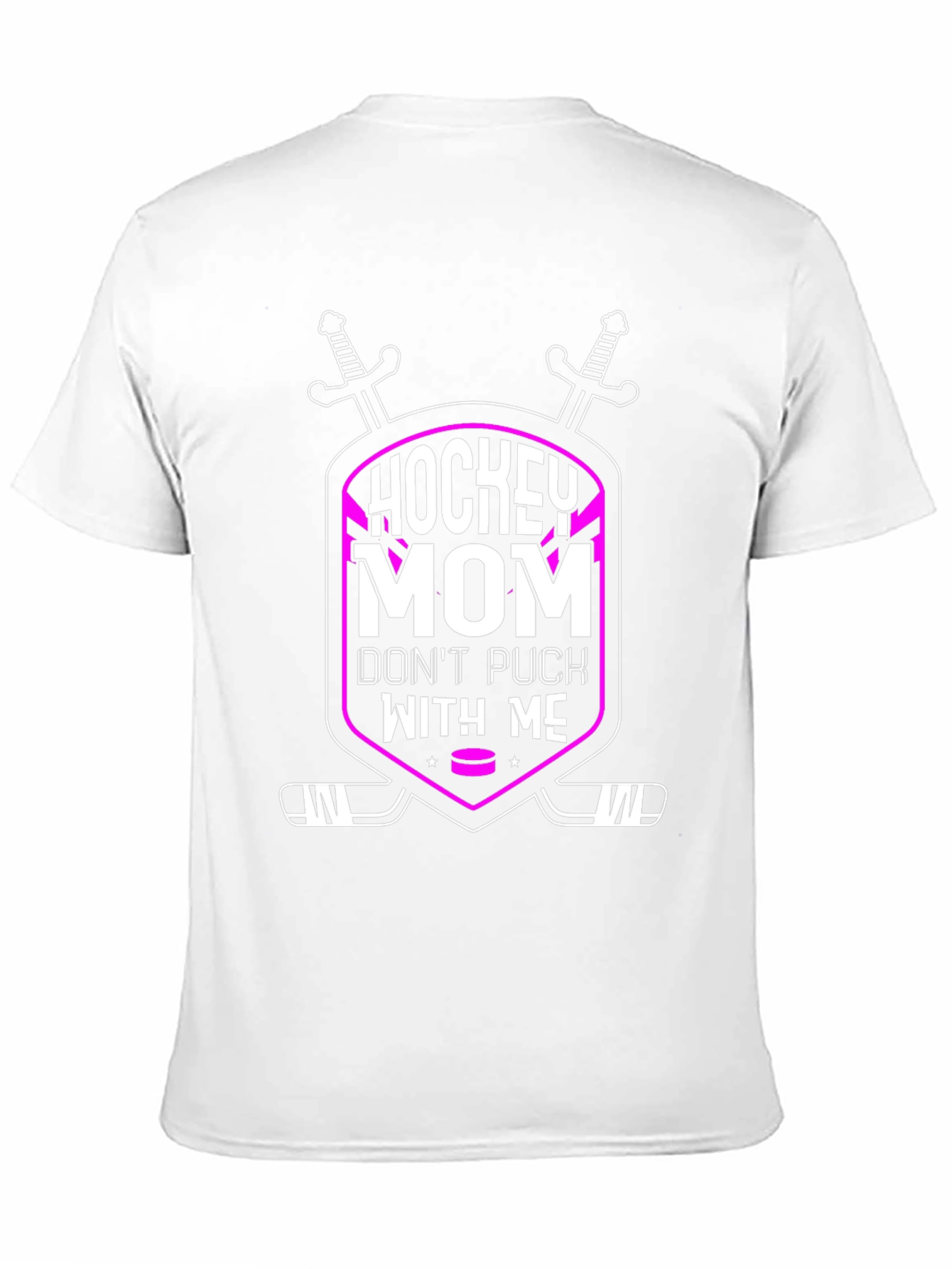 Black Hockey Mom T-Shirt - Don't Puck With Me view 11