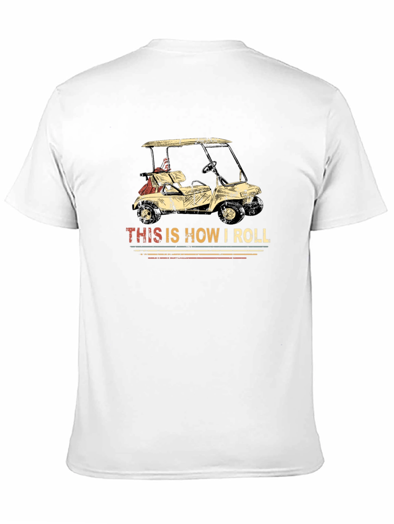 Black This Is How I Roll Funny Golf Cart T-Shirt view 11