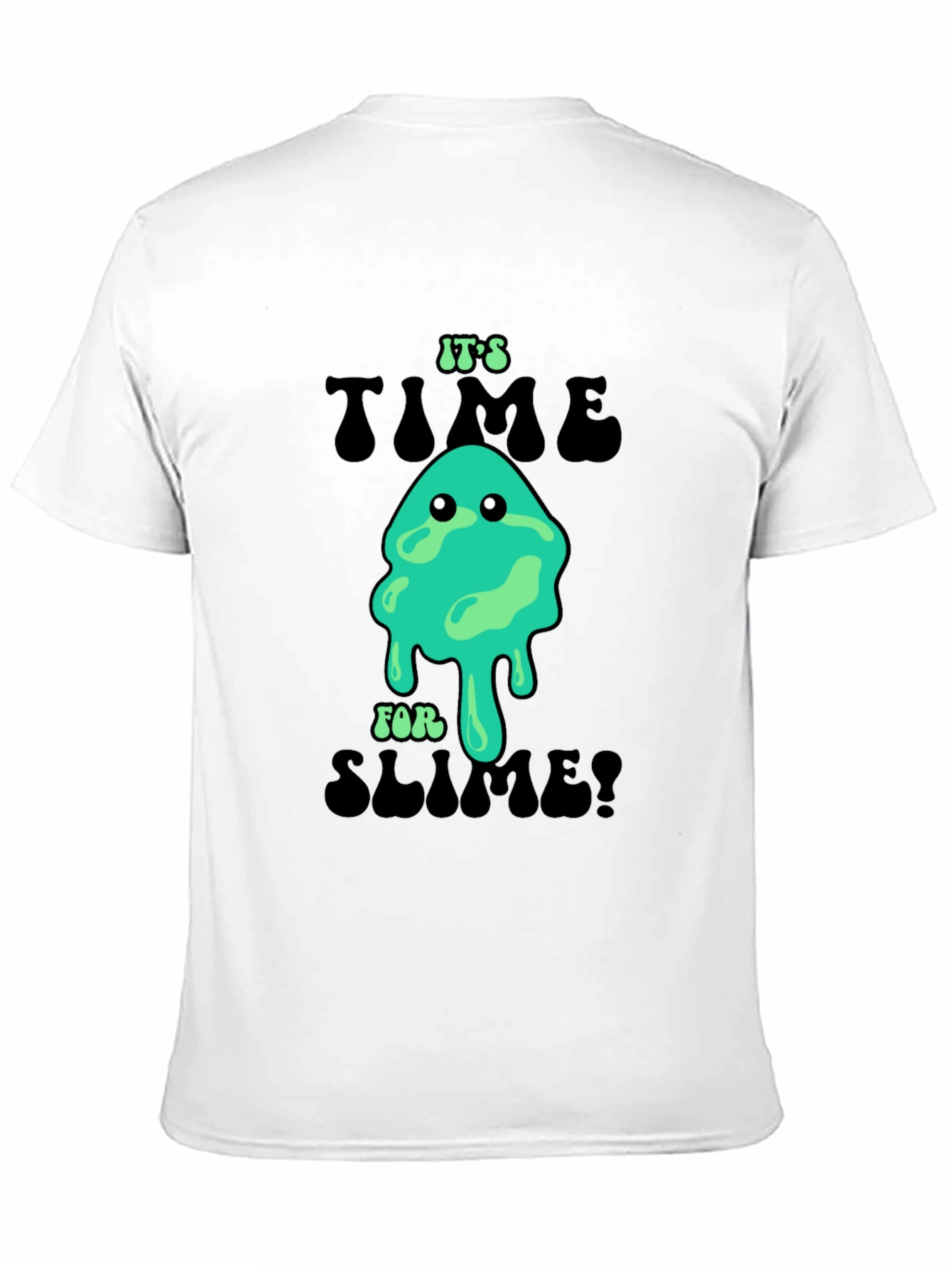 Black It's Time for Slime! Novelty Graphic T-Shirt view 11
