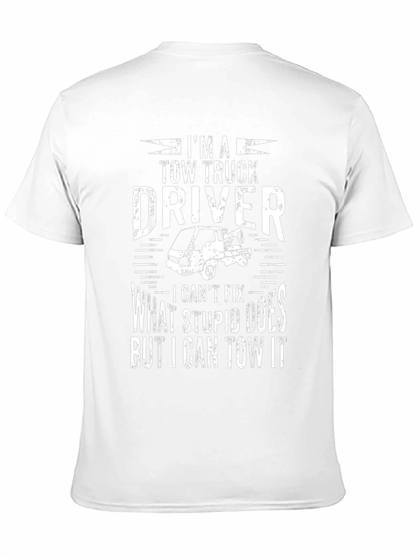 Black Tow Truck Driver Graphic Tee - I Can Tow It view 11