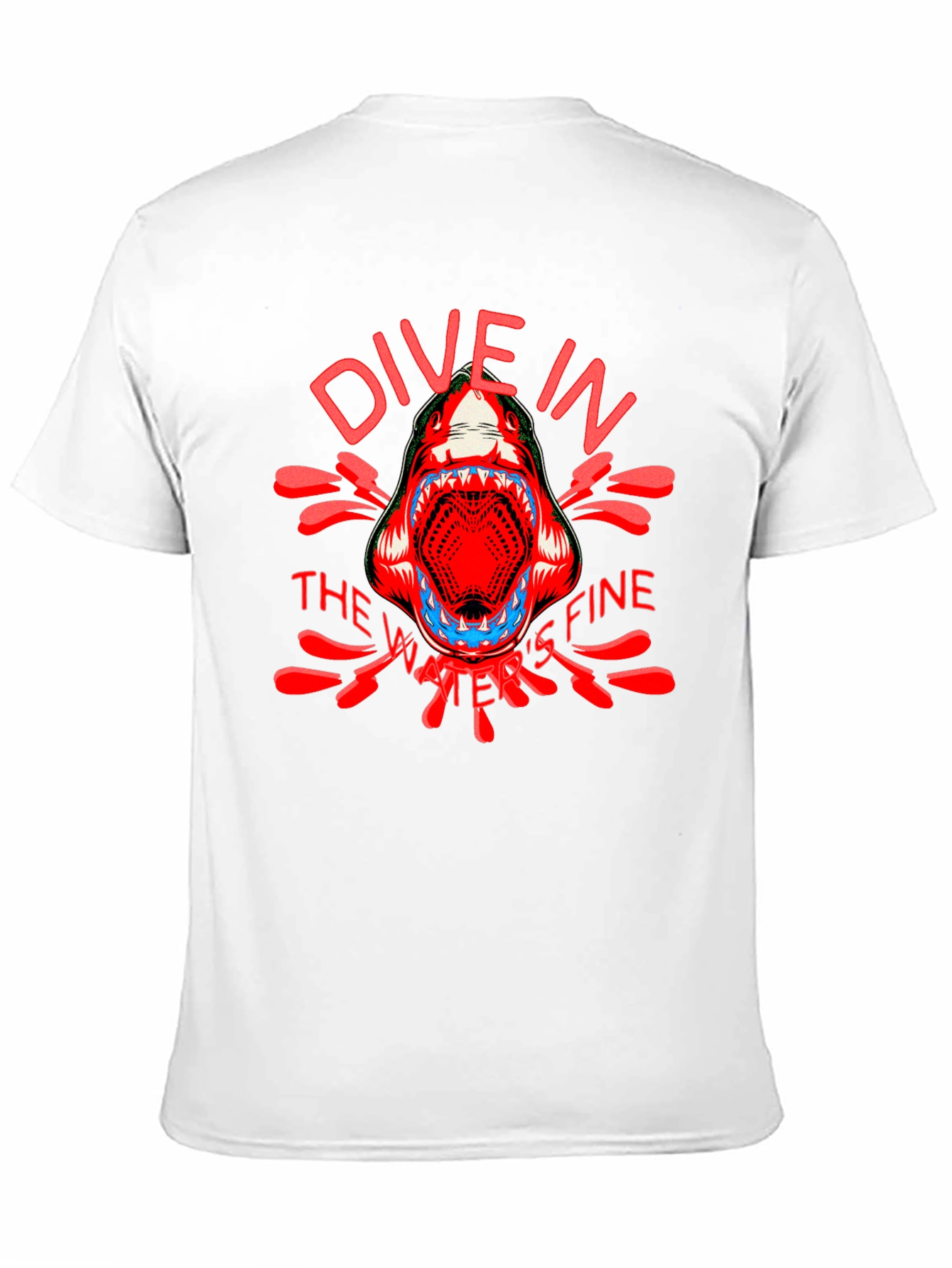 Black Dive In Shark Graphic T-Shirt view 11
