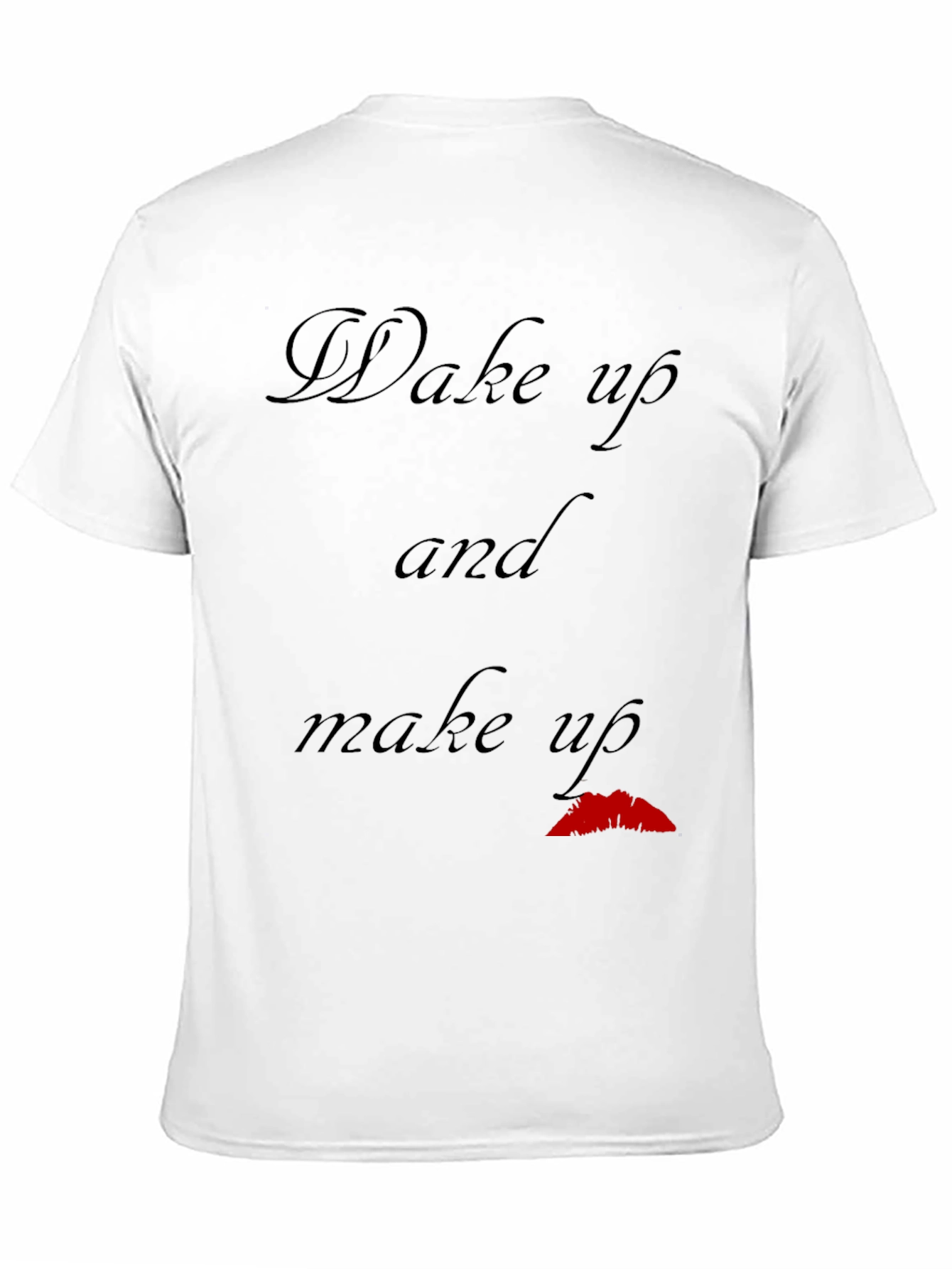 Black Wake Up and Make Up Graphic T-Shirt view 11