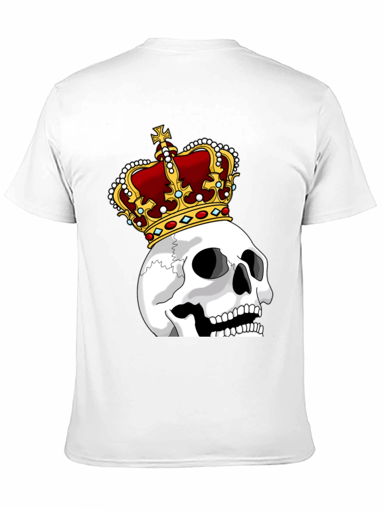 Black Skull King Graphic Tee - Black Cotton T-Shirt view 11