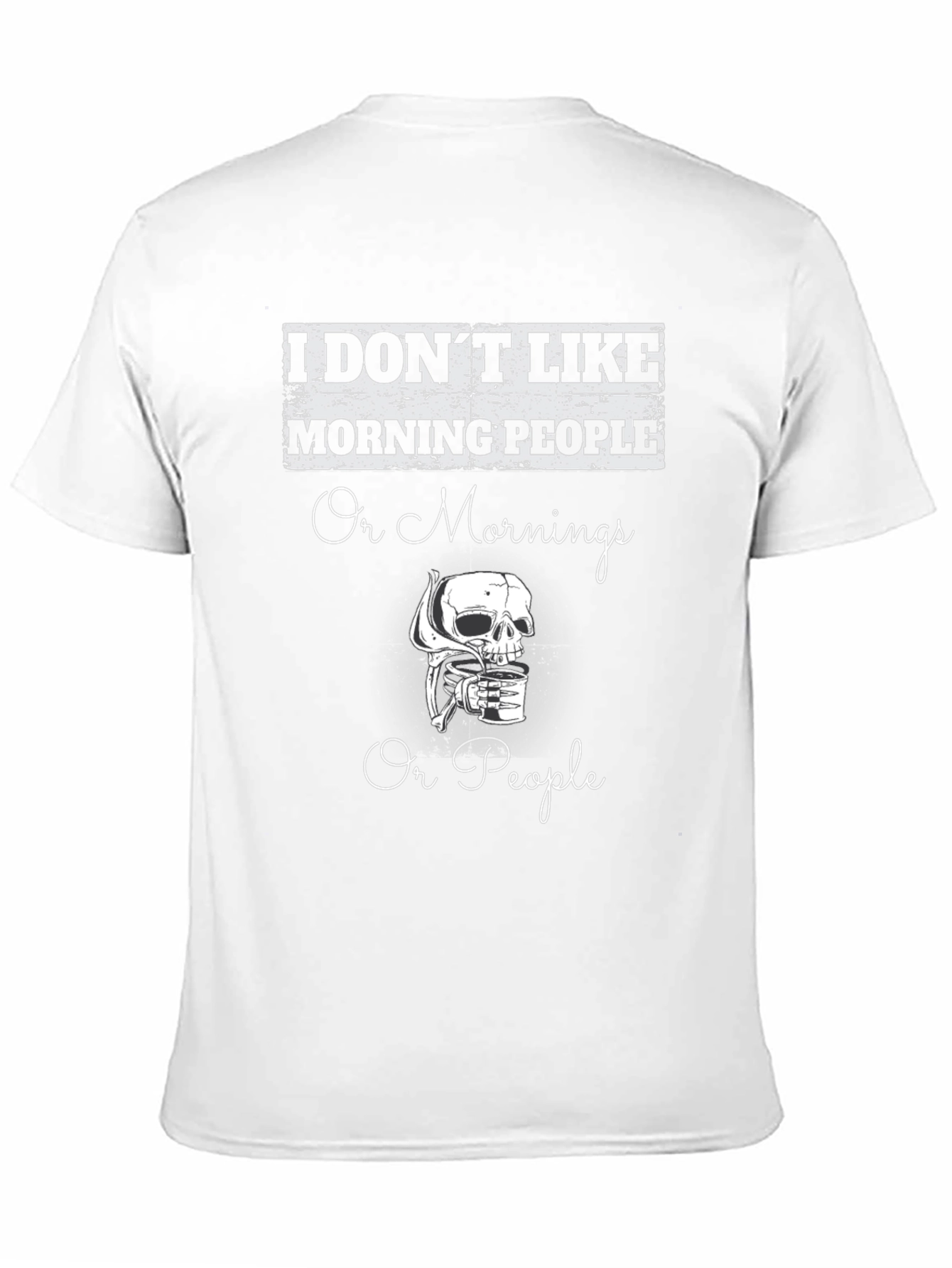 Black Funny 'I Don't Like Morning People' Graphic T-Shirt view 11
