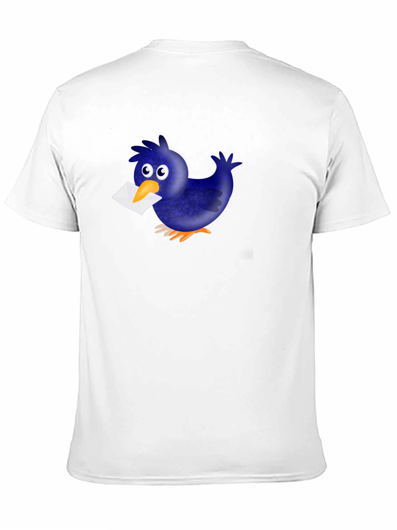 Black Novelty Cartoon Blue Bird T-Shirt view 11