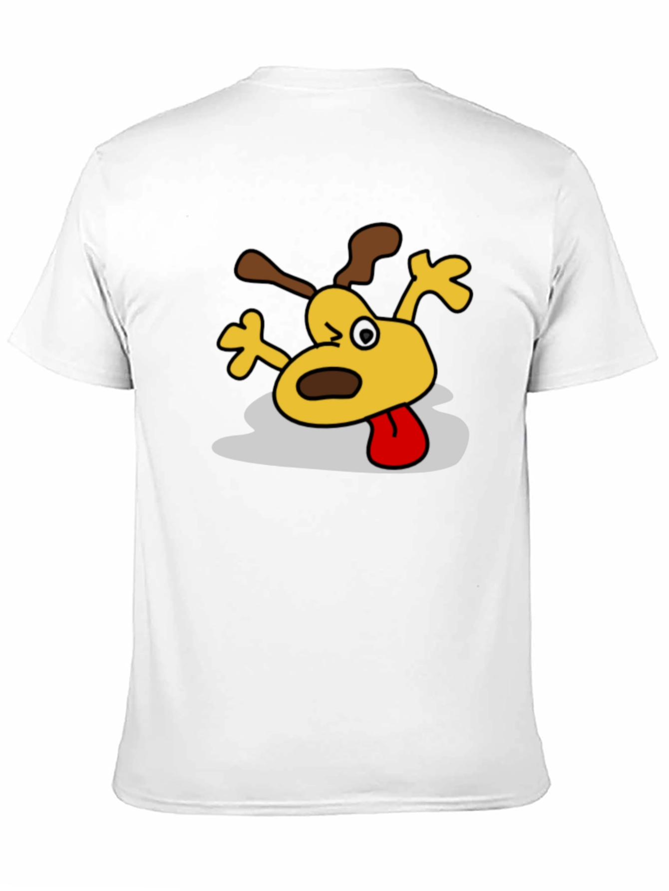 Black Cartoon Dog Graphic Black T-Shirt view 11